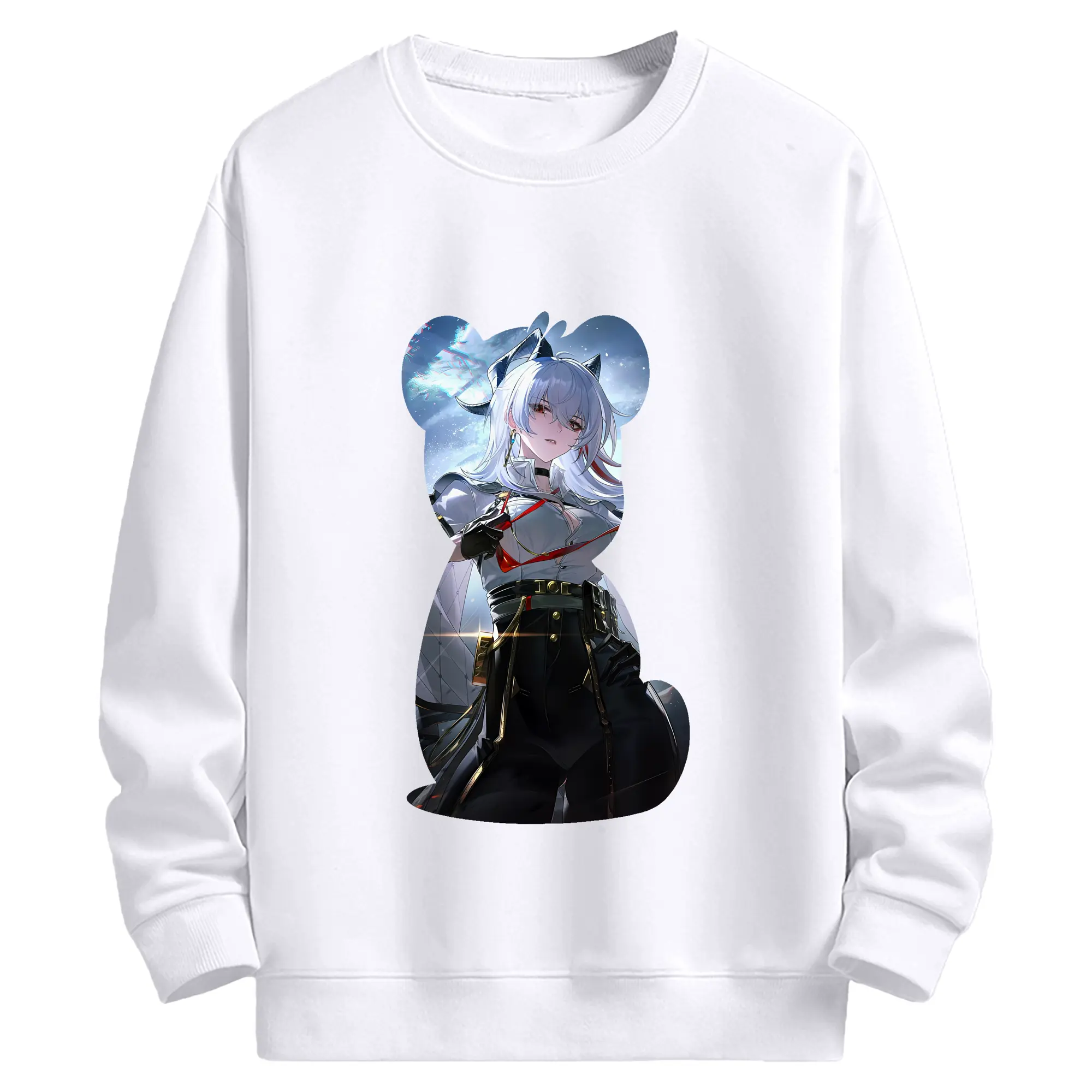 鳴潮 グッズ ザンニー - 高品質 クルーネック スウェット ・ コットン59％ ポリエステル41％ ・ ユニセックス 長袖 トレーナー ・ カジュアル デイリー スポーツ 散歩用