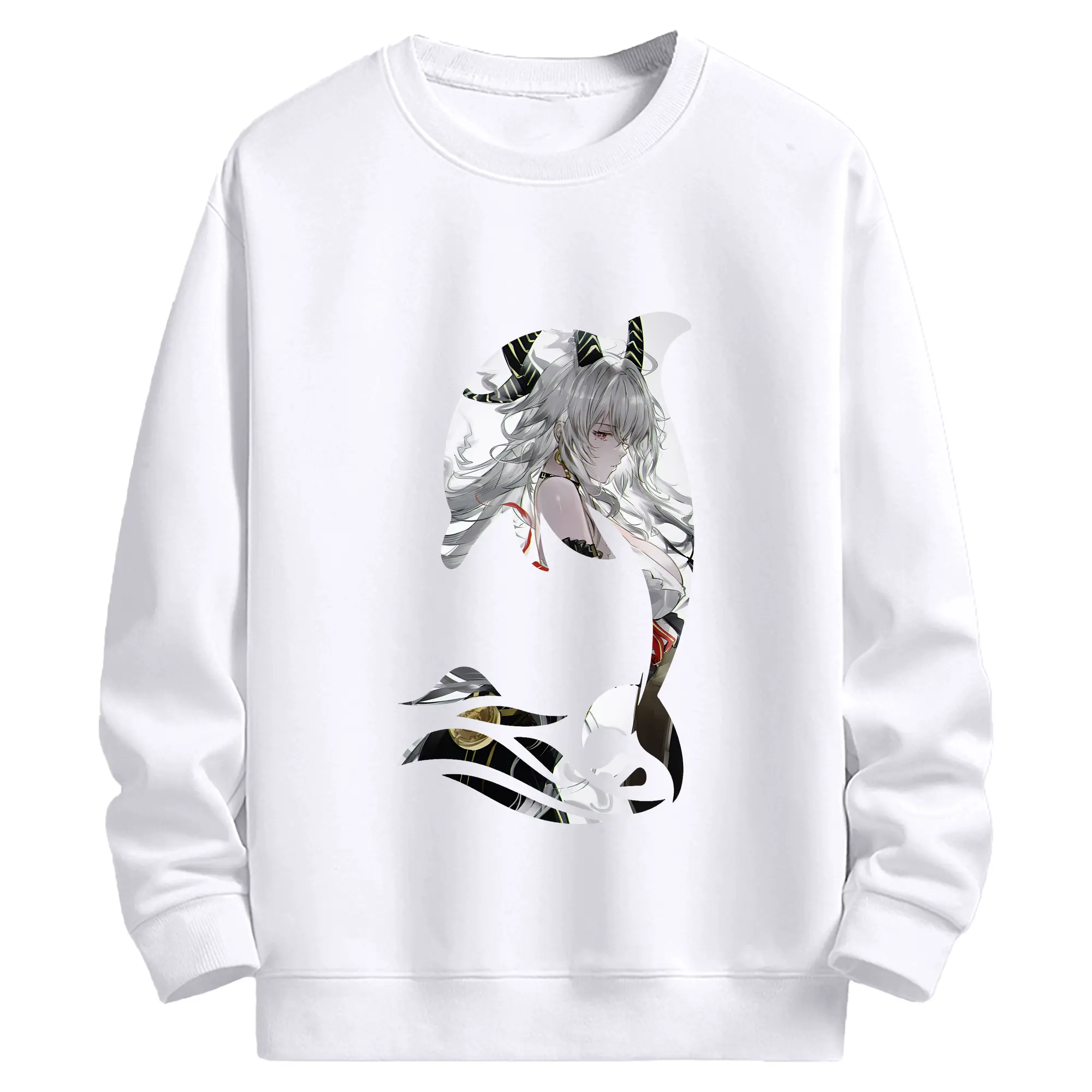 鳴潮 グッズ ザンニー - 高品質 クルーネック スウェット ・ コットン59％ ポリエステル41％ ・ ユニセックス 長袖 トレーナー ・ カジュアル デイリー スポーツ 散歩用