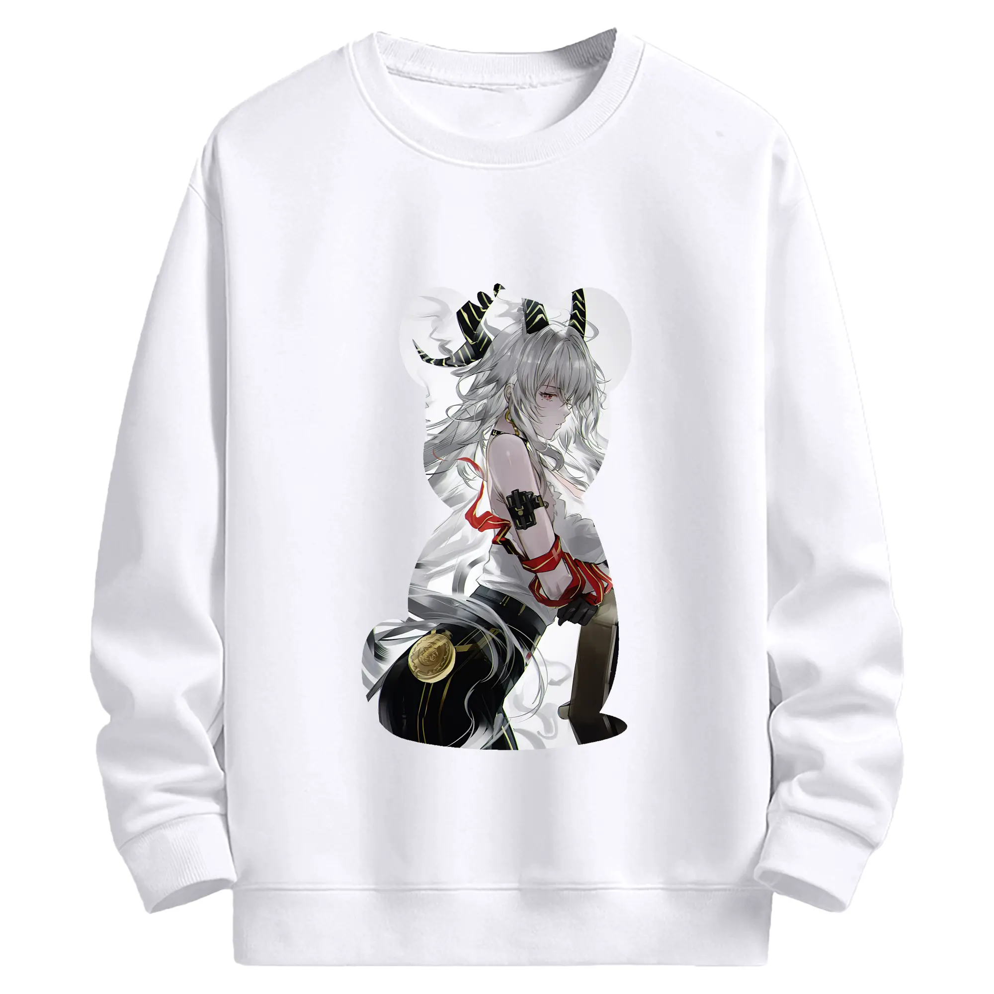 鳴潮 グッズ ザンニー - 高品質 クルーネック スウェット ・ コットン59％ ポリエステル41％ ・ ユニセックス 長袖 トレーナー ・ カジュアル デイリー スポーツ 散歩用