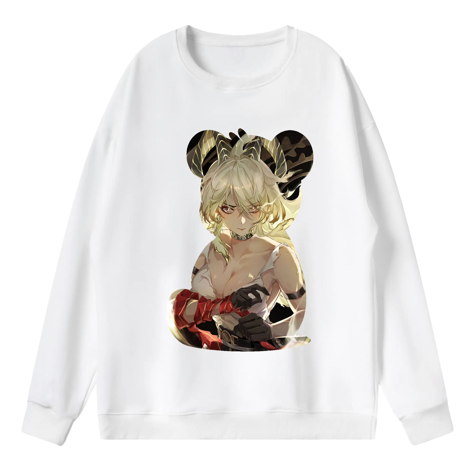 鳴潮 グッズ ザンニー - 薄手 クルーネック スウェット 裏毛260g · ポリエステル 春秋向け カジュアル 男女兼用 · トレーナー デイリー スポーツ 散歩に最適