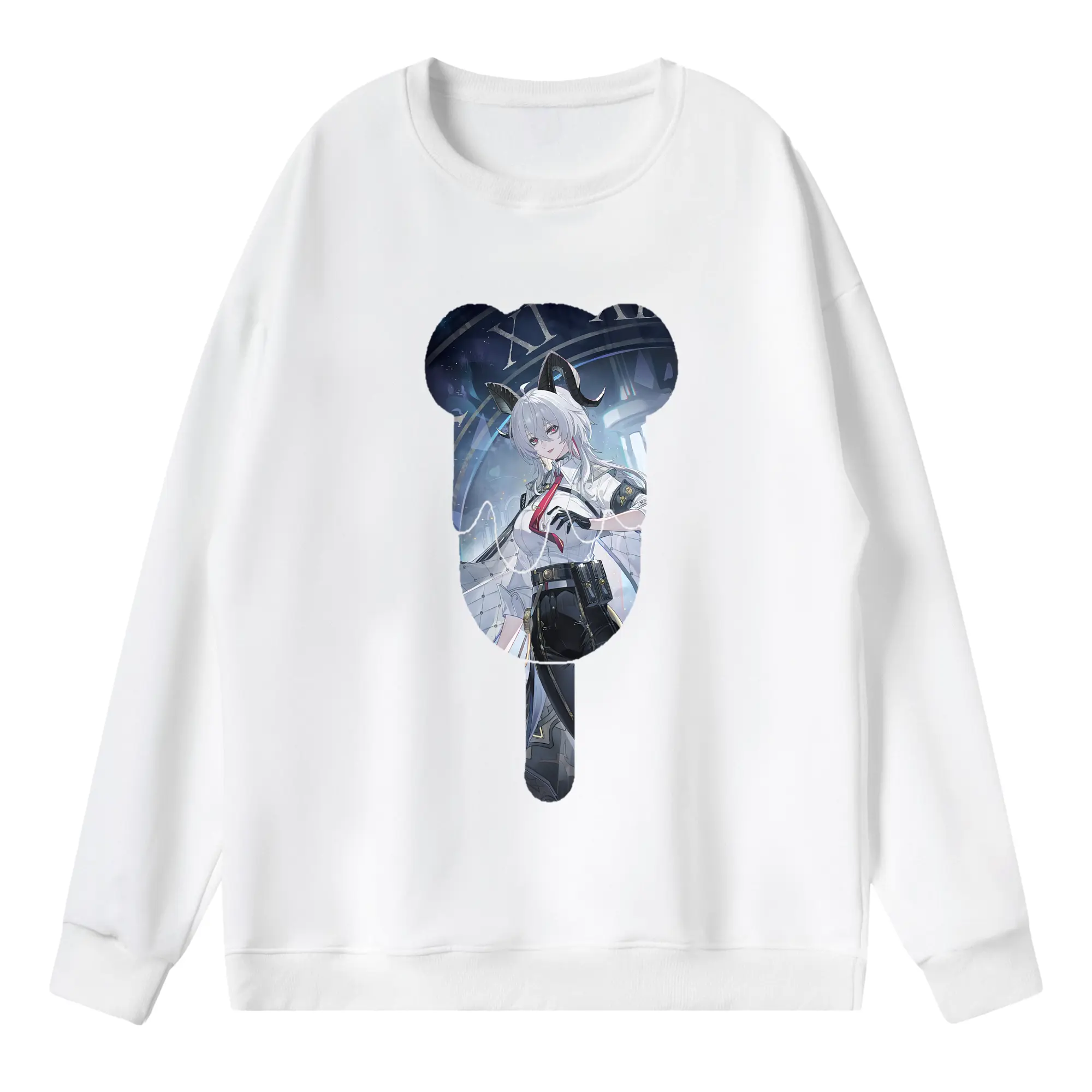 鳴潮 グッズ ザンニー - 薄手 クルーネック スウェット 裏毛260g · ポリエステル 春秋向け カジュアル 男女兼用 · トレーナー デイリー スポーツ 散歩に最適