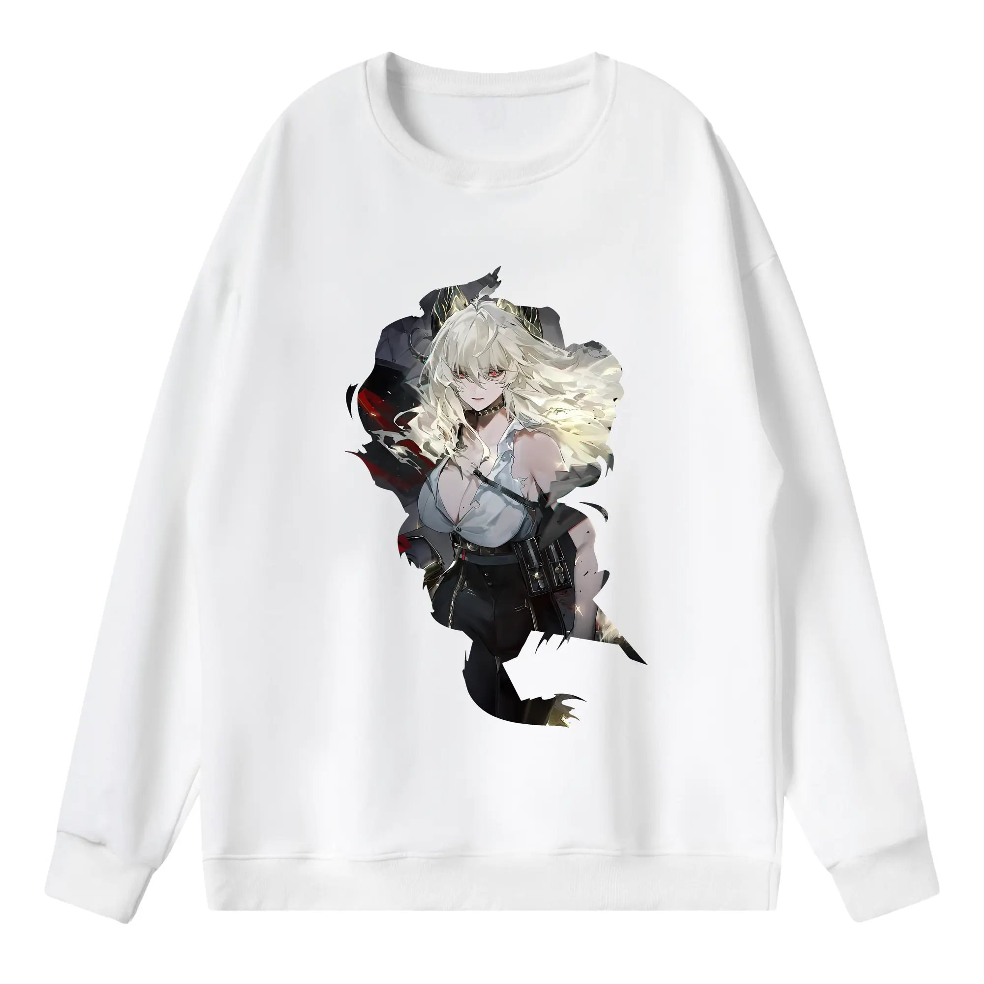 鳴潮 グッズ ザンニー - 薄手 クルーネック スウェット 裏毛260g · ポリエステル 春秋向け カジュアル 男女兼用 · トレーナー デイリー スポーツ 散歩に最適