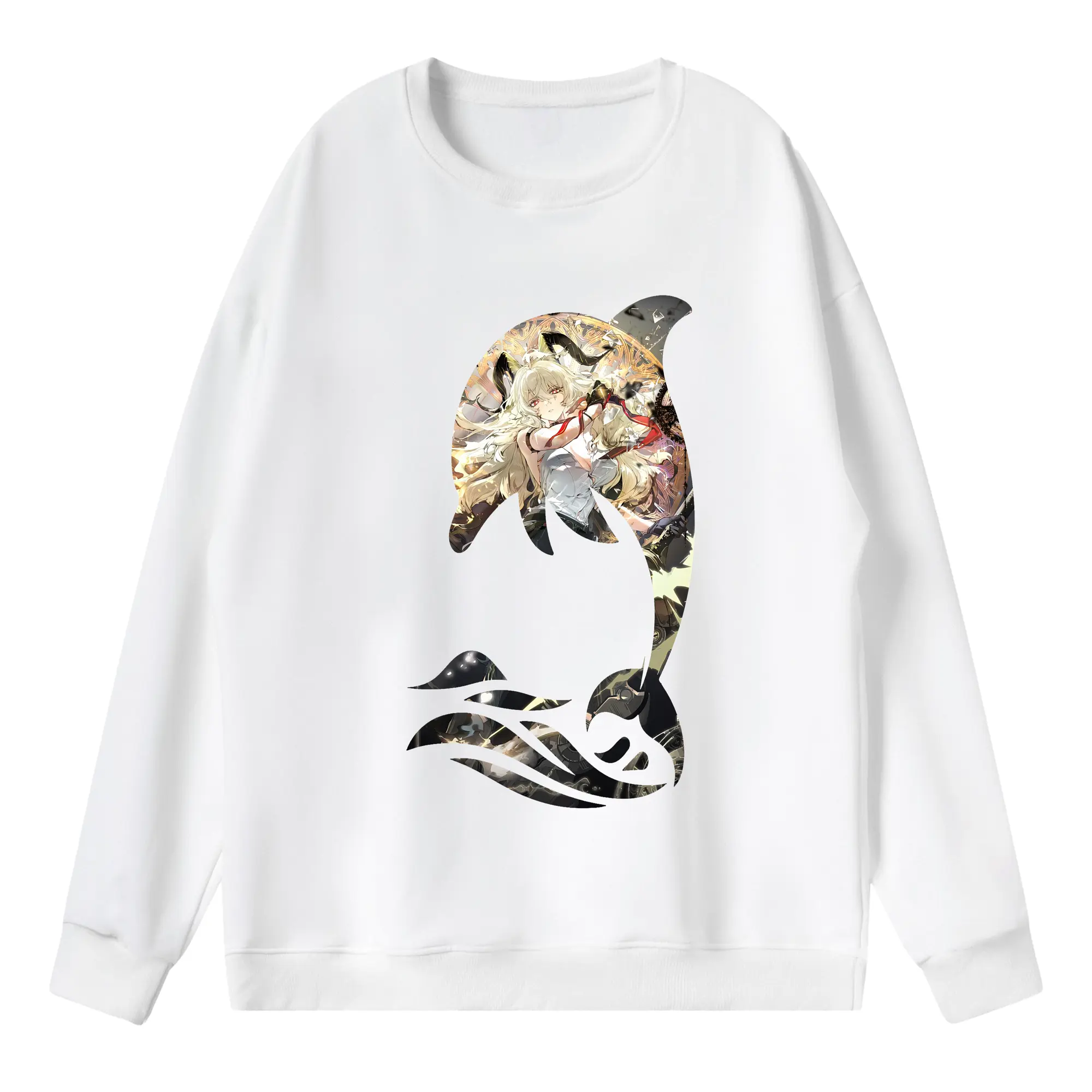 鳴潮 グッズ ザンニー - 薄手 クルーネック スウェット 裏毛260g · ポリエステル 春秋向け カジュアル 男女兼用 · トレーナー デイリー スポーツ 散歩に最適