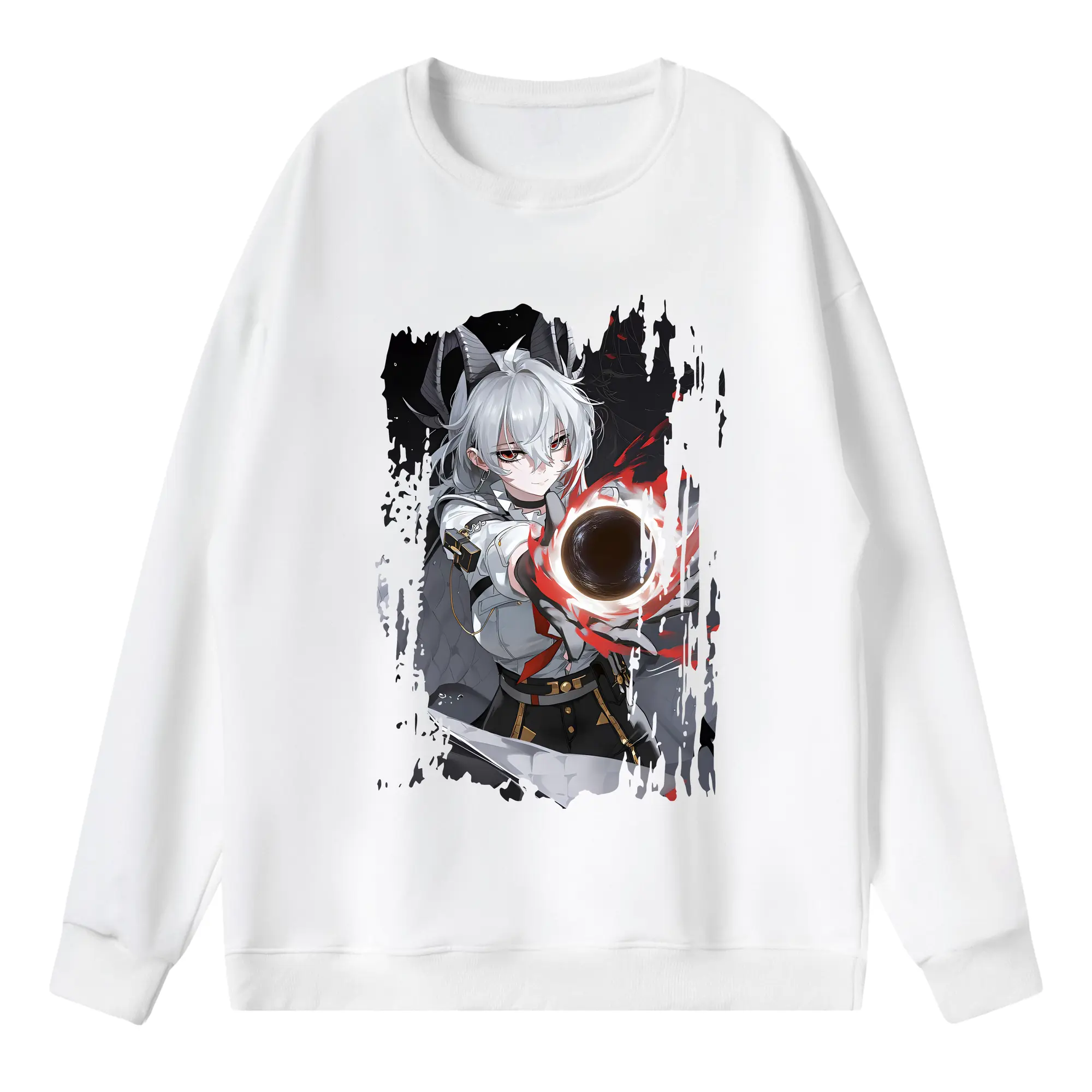 鳴潮 グッズ ザンニー - 薄手 クルーネック スウェット 裏毛260g · ポリエステル 春秋向け カジュアル 男女兼用 · トレーナー デイリー スポーツ 散歩に最適