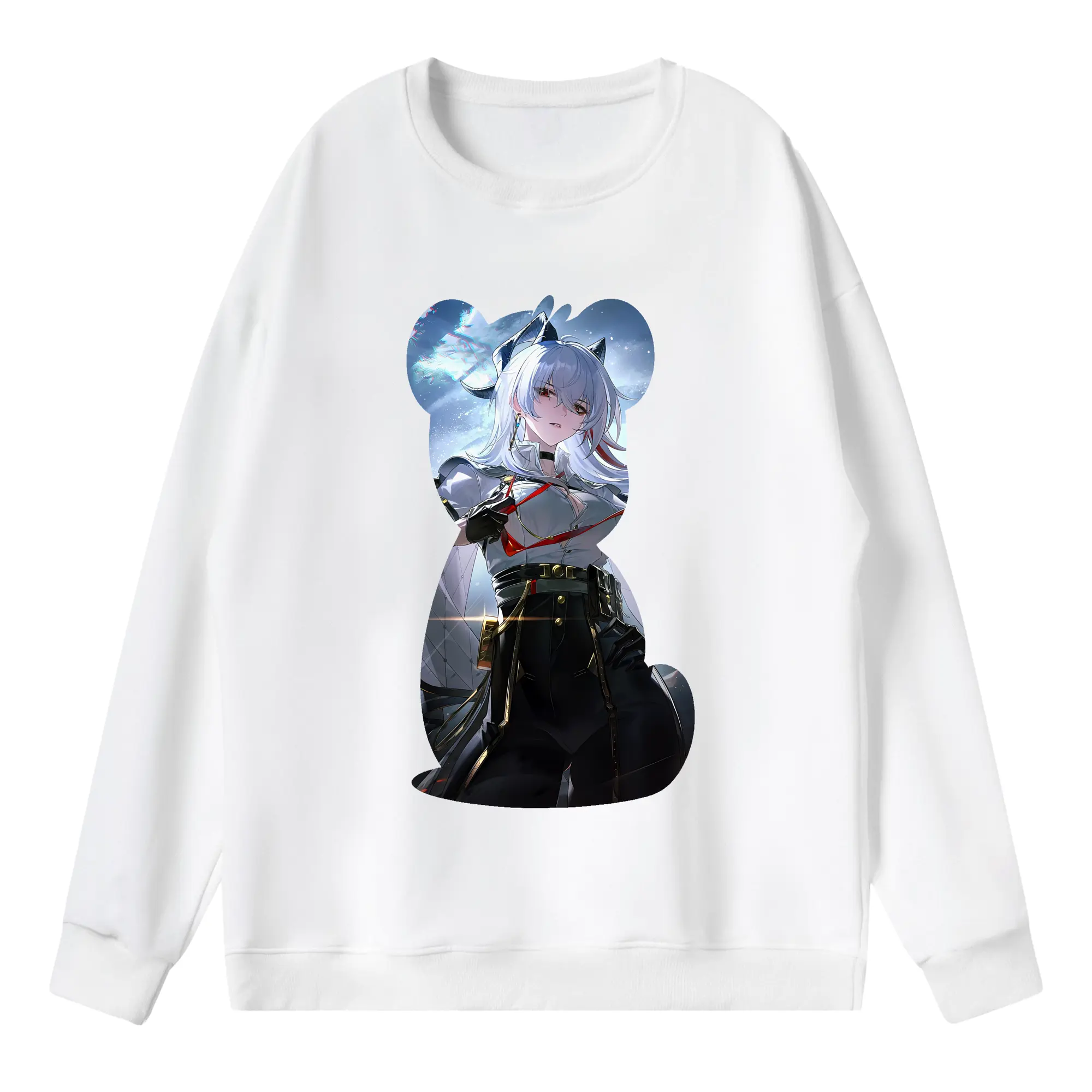 鳴潮 グッズ ザンニー - 薄手 クルーネック スウェット 裏毛260g · ポリエステル 春秋向け カジュアル 男女兼用 · トレーナー デイリー スポーツ 散歩に最適