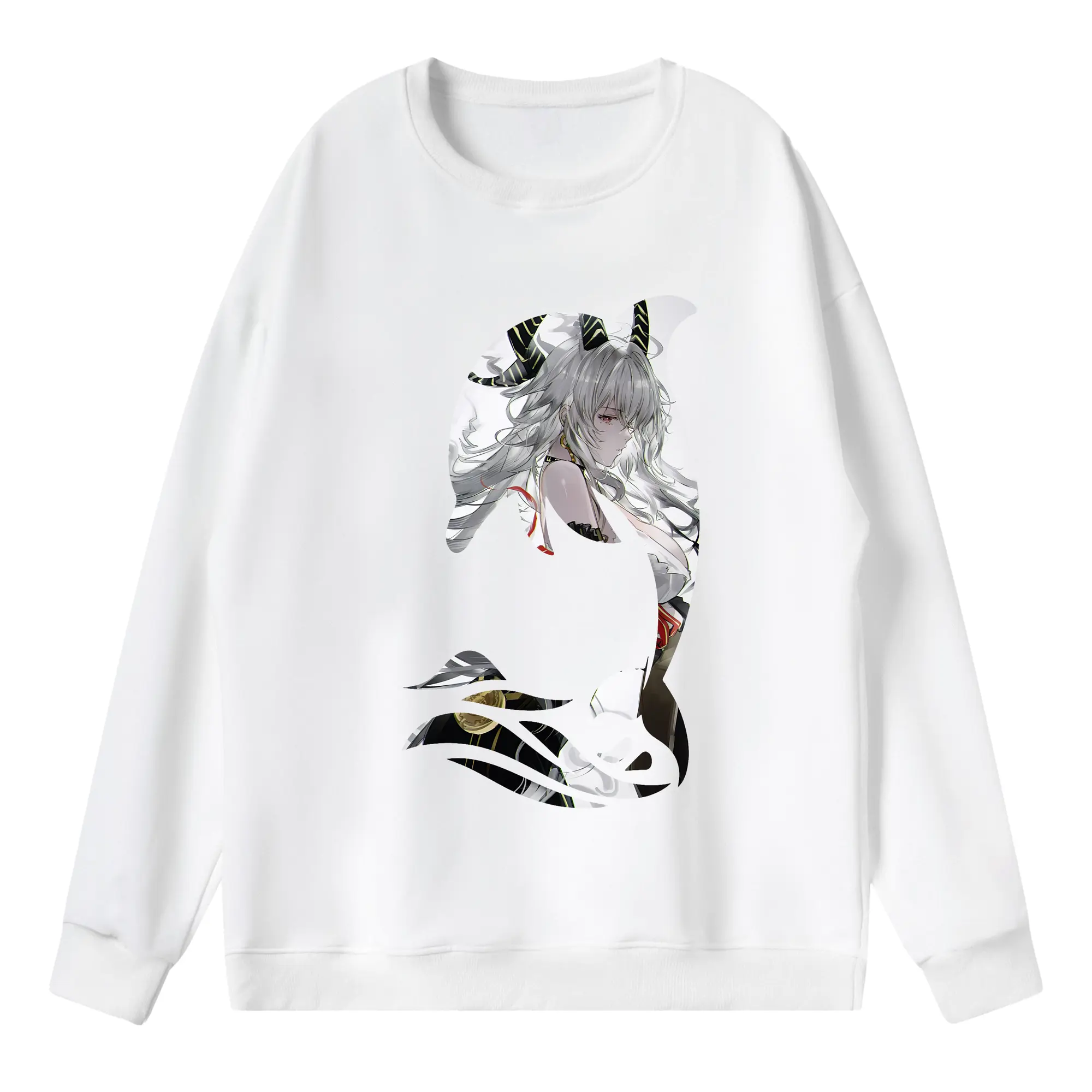 鳴潮 グッズ ザンニー - 薄手 クルーネック スウェット 裏毛260g · ポリエステル 春秋向け カジュアル 男女兼用 · トレーナー デイリー スポーツ 散歩に最適