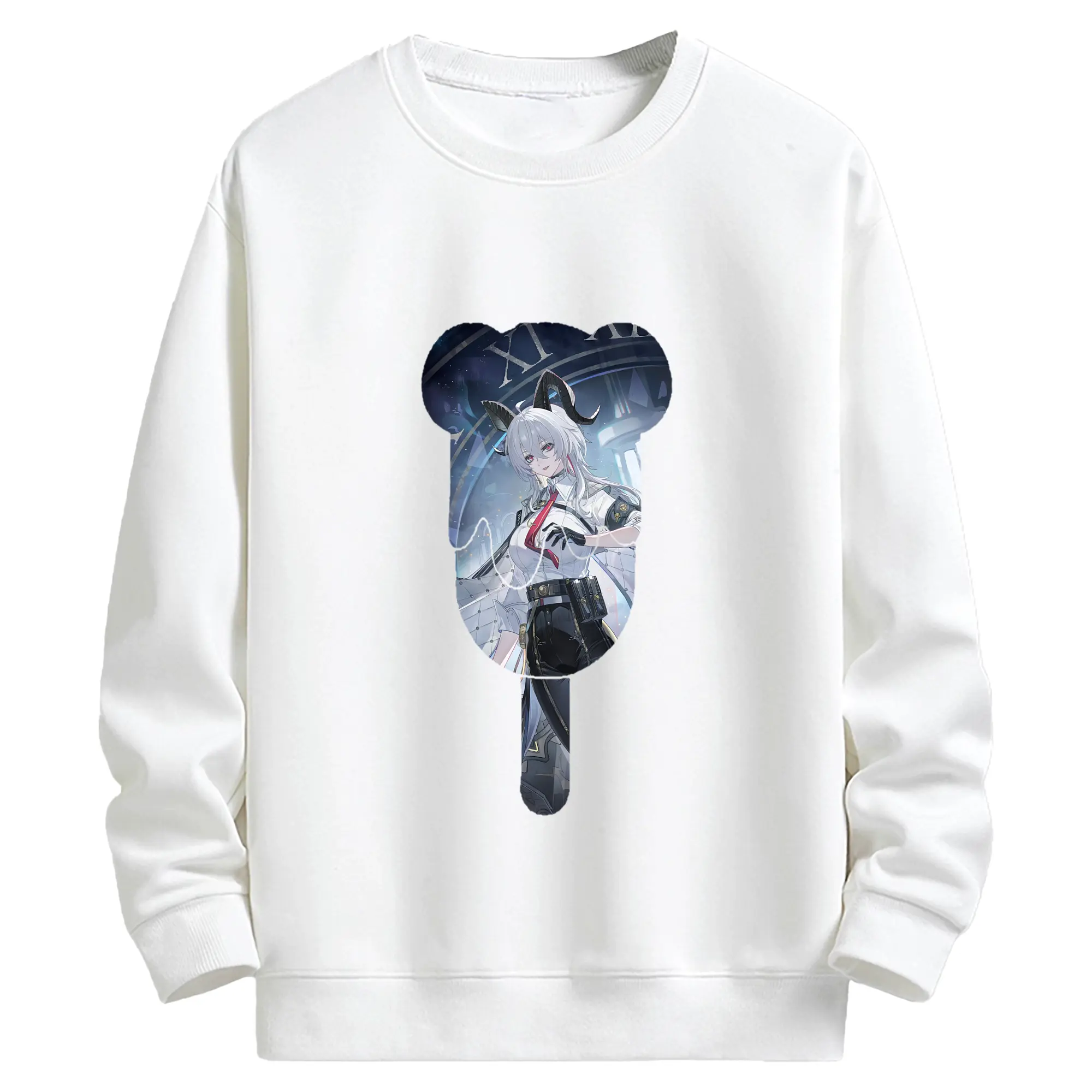 鳴潮 グッズ ザンニー - キッズ クルーネックスウェットシャツ ・ フロントプリント ・ 綿80％ ポリエステル20％ ・ 快適 通学 スポーツ 日常使い お散歩用