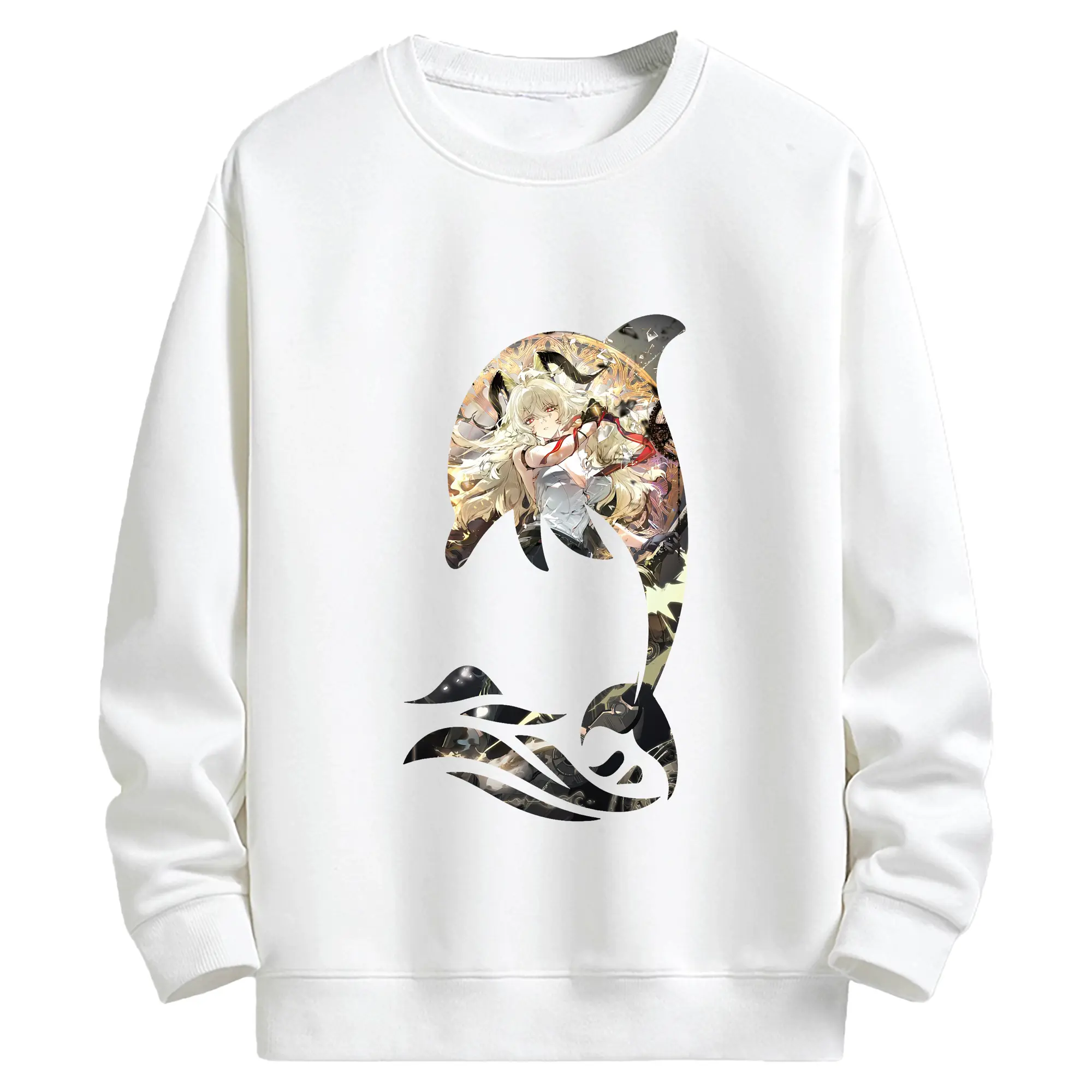 鳴潮 グッズ ザンニー - キッズ クルーネックスウェットシャツ ・ フロントプリント ・ 綿80％ ポリエステル20％ ・ 快適 通学 スポーツ 日常使い お散歩用