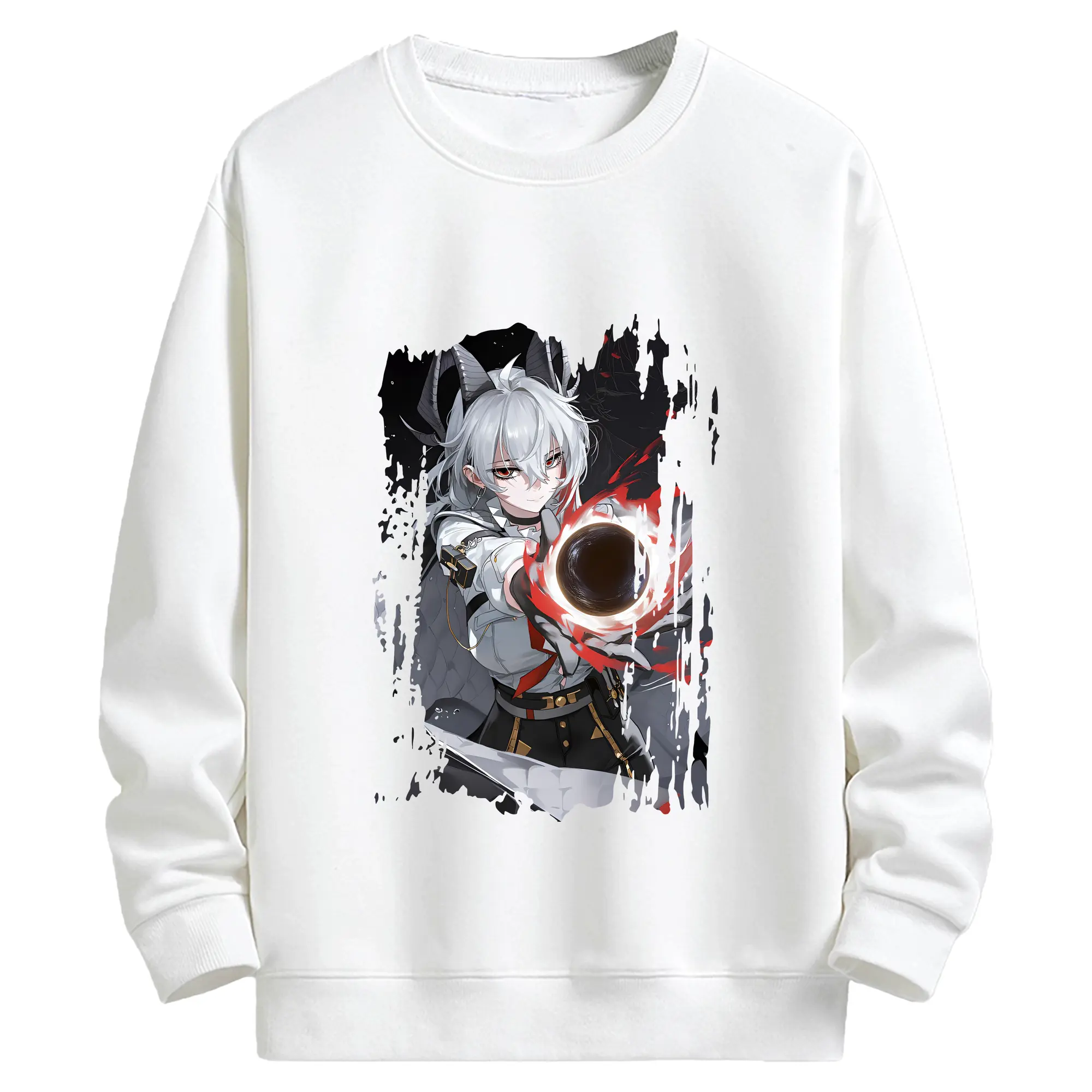 鳴潮 グッズ ザンニー - キッズ クルーネックスウェットシャツ ・ フロントプリント ・ 綿80％ ポリエステル20％ ・ 快適 通学 スポーツ 日常使い お散歩用