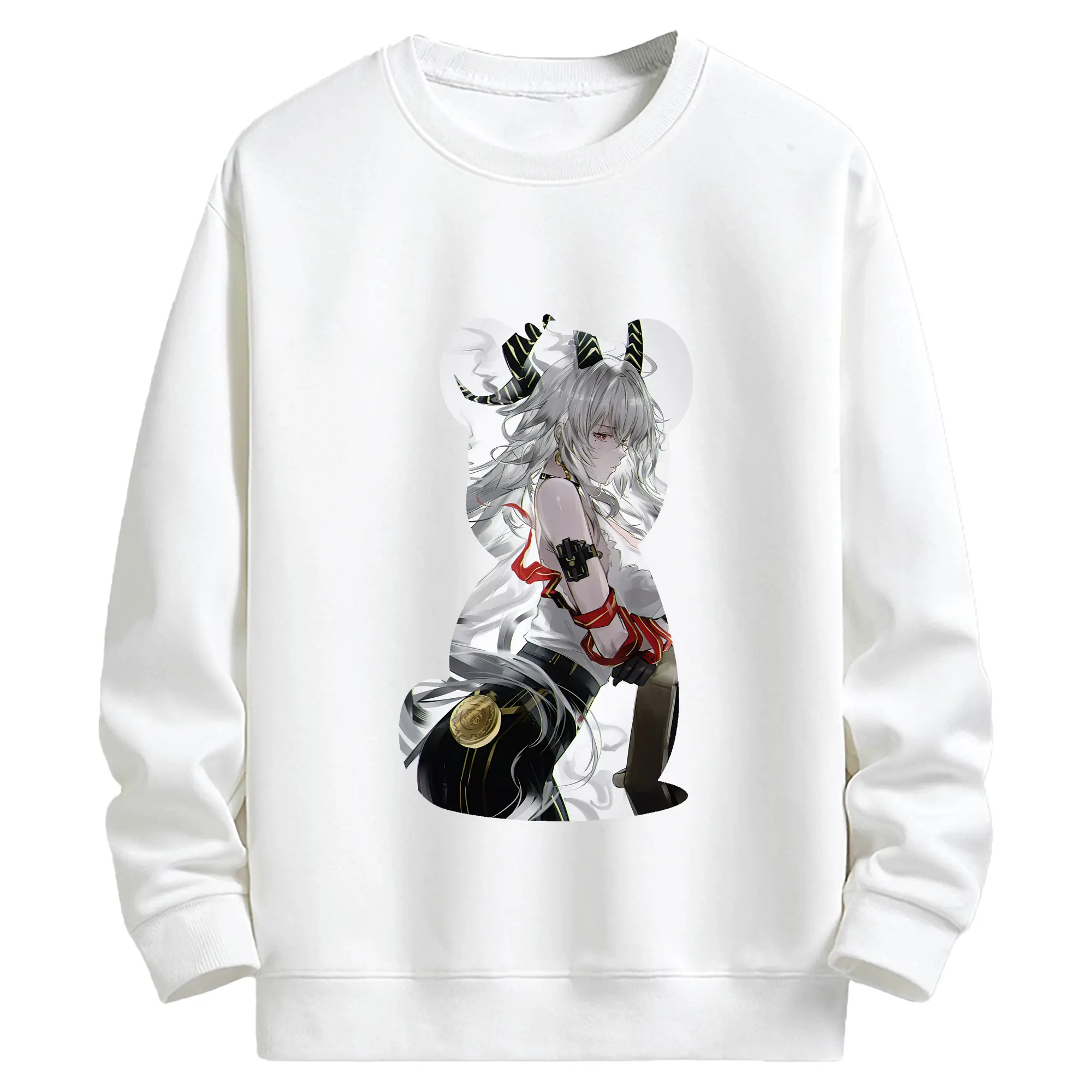 鳴潮 グッズ ザンニー - キッズ クルーネックスウェットシャツ ・ フロントプリント ・ 綿80％ ポリエステル20％ ・ 快適 通学 スポーツ 日常使い お散歩用