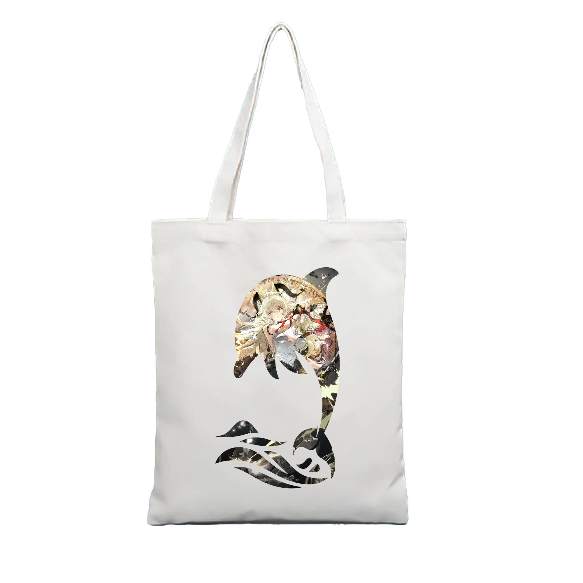 鳴潮 グッズ ザンニー - 縦型キャンバス手提げバッグ（トートバッグ） ・ キャンバス素材 ・ ショッピング用 ・ 軽量 丈夫 お手入れ簡単