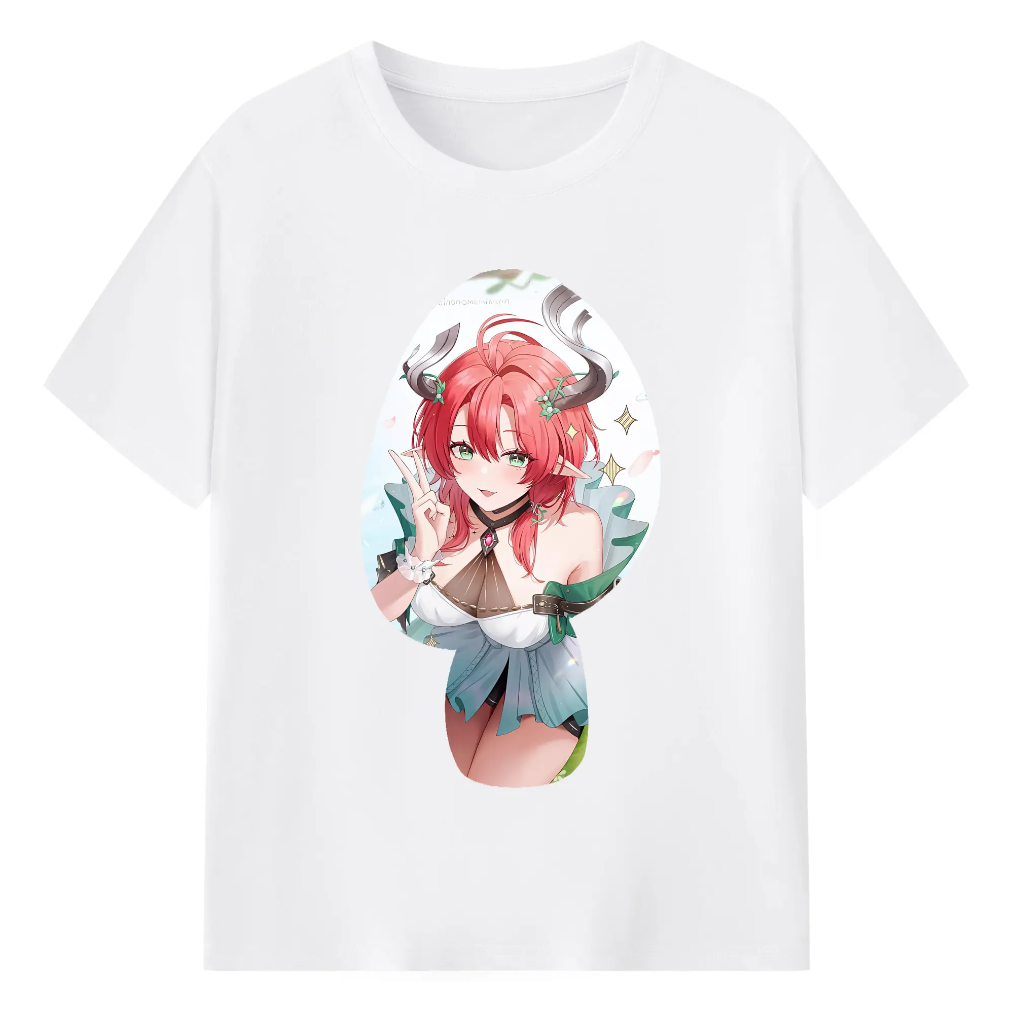 鳴潮 グッズ シャコンヌ - 綿100％ 半袖Tシャツ ・ フロントプリント ・ 快適 通気性 ・ 日常使い 散歩 スポーツ用