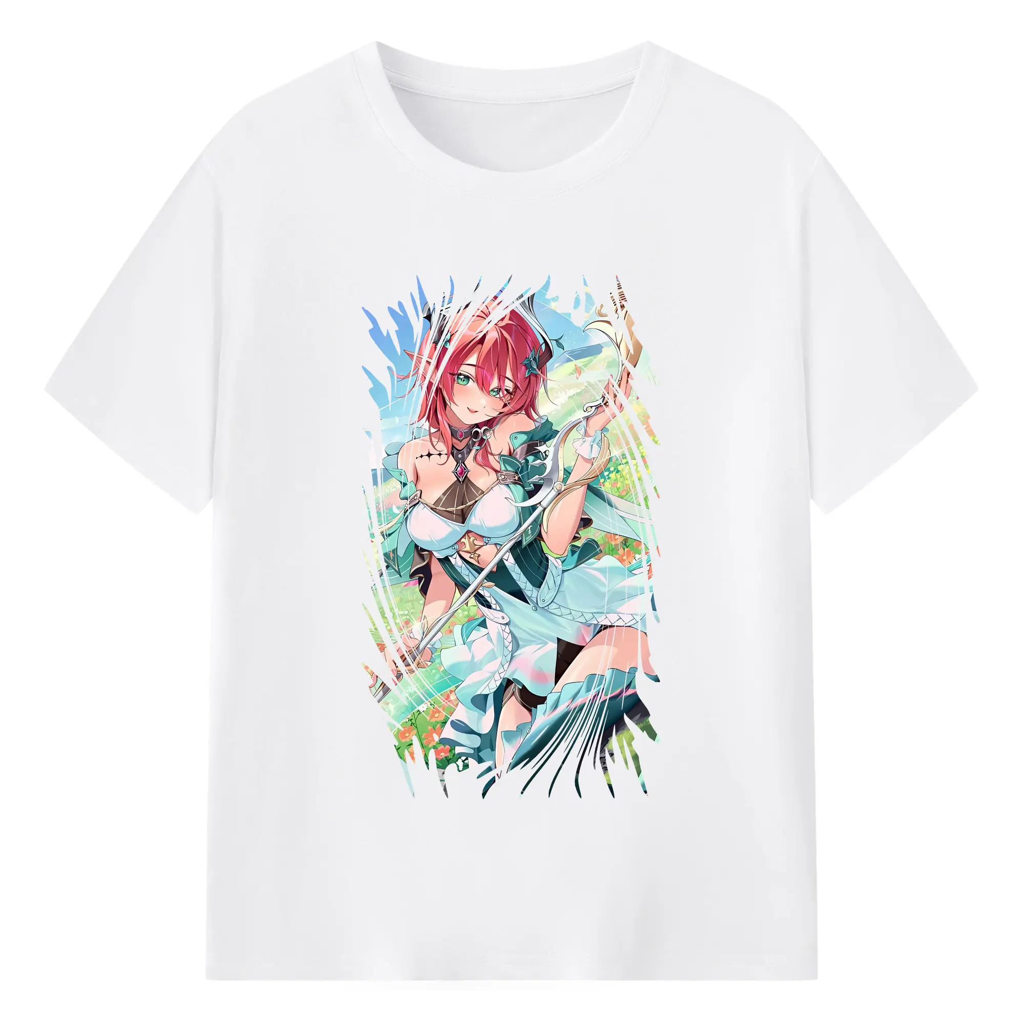 鳴潮 グッズ シャコンヌ - 綿100％ 半袖Tシャツ ・ フロントプリント ・ 快適 通気性 ・ 日常使い 散歩 スポーツ用