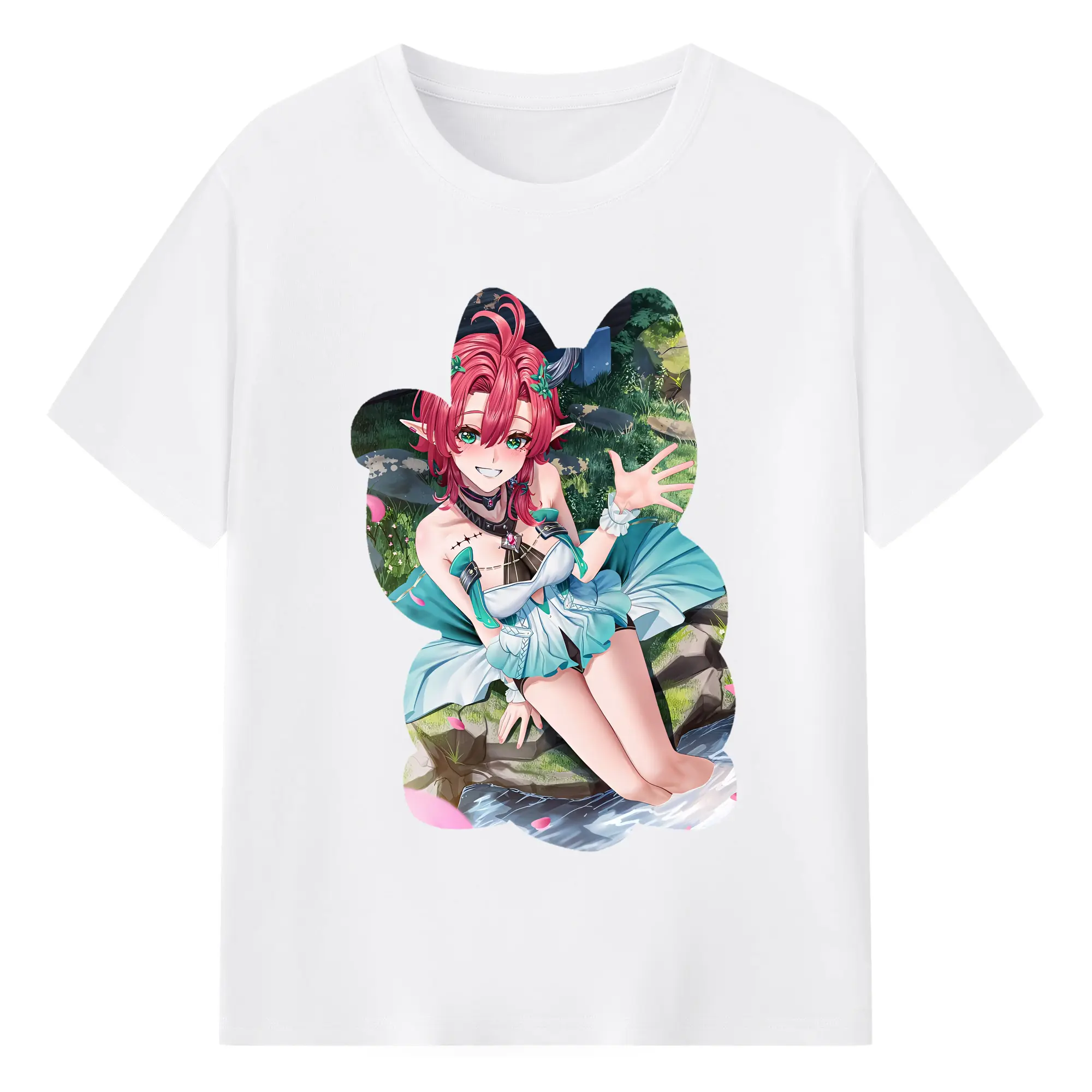 鳴潮 グッズ シャコンヌ - 綿100％ 半袖Tシャツ ・ フロントプリント ・ 快適 通気性 ・ 日常使い 散歩 スポーツ用