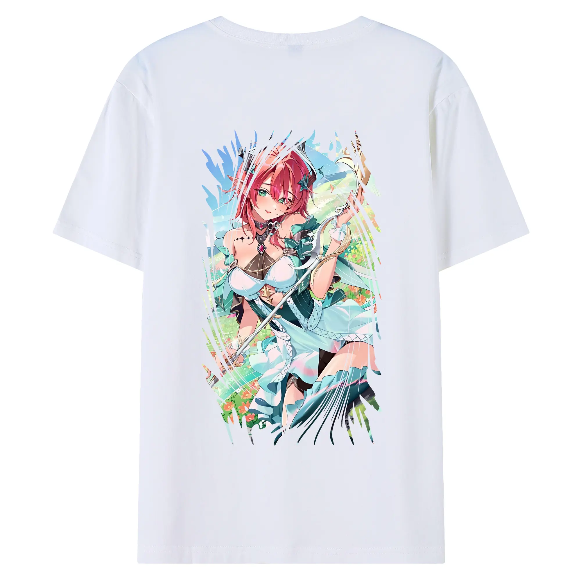 鳴潮 グッズ シャコンヌ - 綿100％ 半袖Tシャツ ・ バックプリント ・ 快適 通気性 ・ 日常使い 散歩 スポーツ用