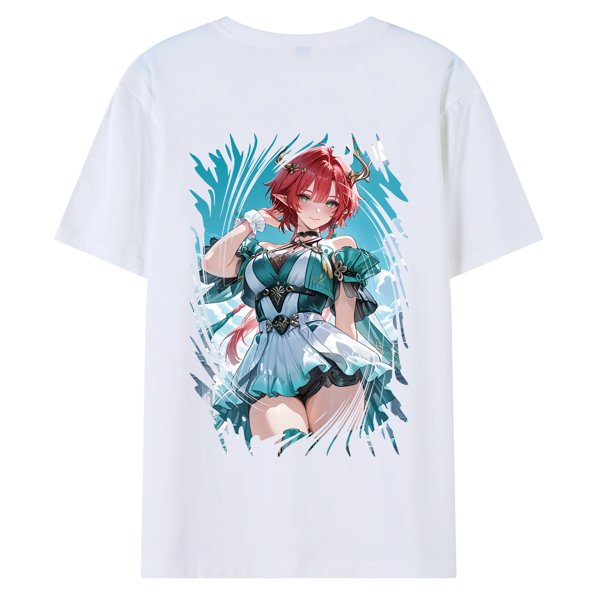 鳴潮 グッズ シャコンヌ - 綿100％ 半袖Tシャツ ・ バックプリント ・ 快適 通気性 ・ 日常使い 散歩 スポーツ用