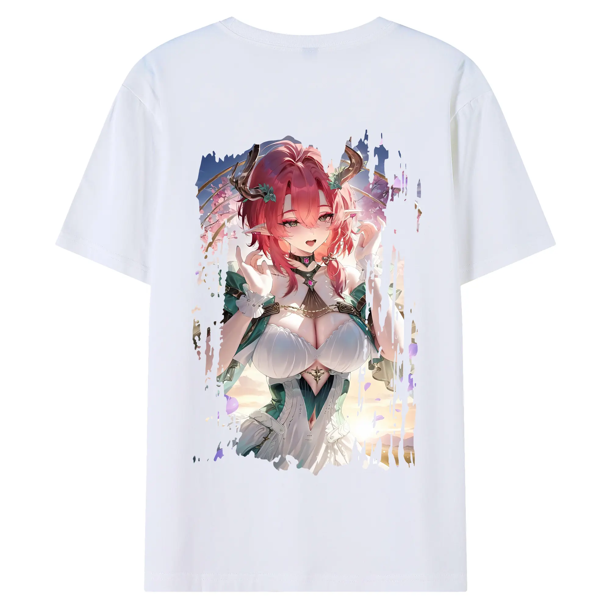 鳴潮 グッズ シャコンヌ - 綿100％ 半袖Tシャツ ・ バックプリント ・ 快適 通気性 ・ 日常使い 散歩 スポーツ用