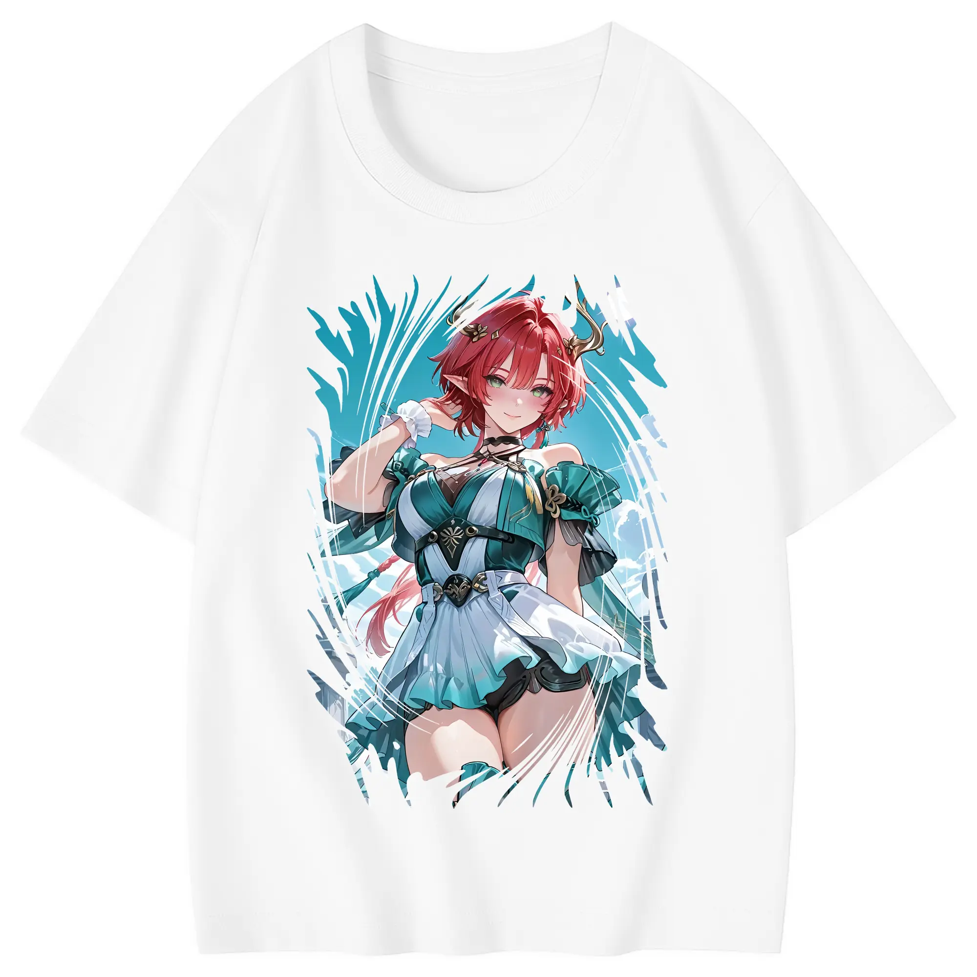 鳴潮 グッズ シャコンヌ - 綿100％ キッズTシャツ ・ フロントプリント ・ 快適 通気性 ・ スポーツ カジュアル 散歩用