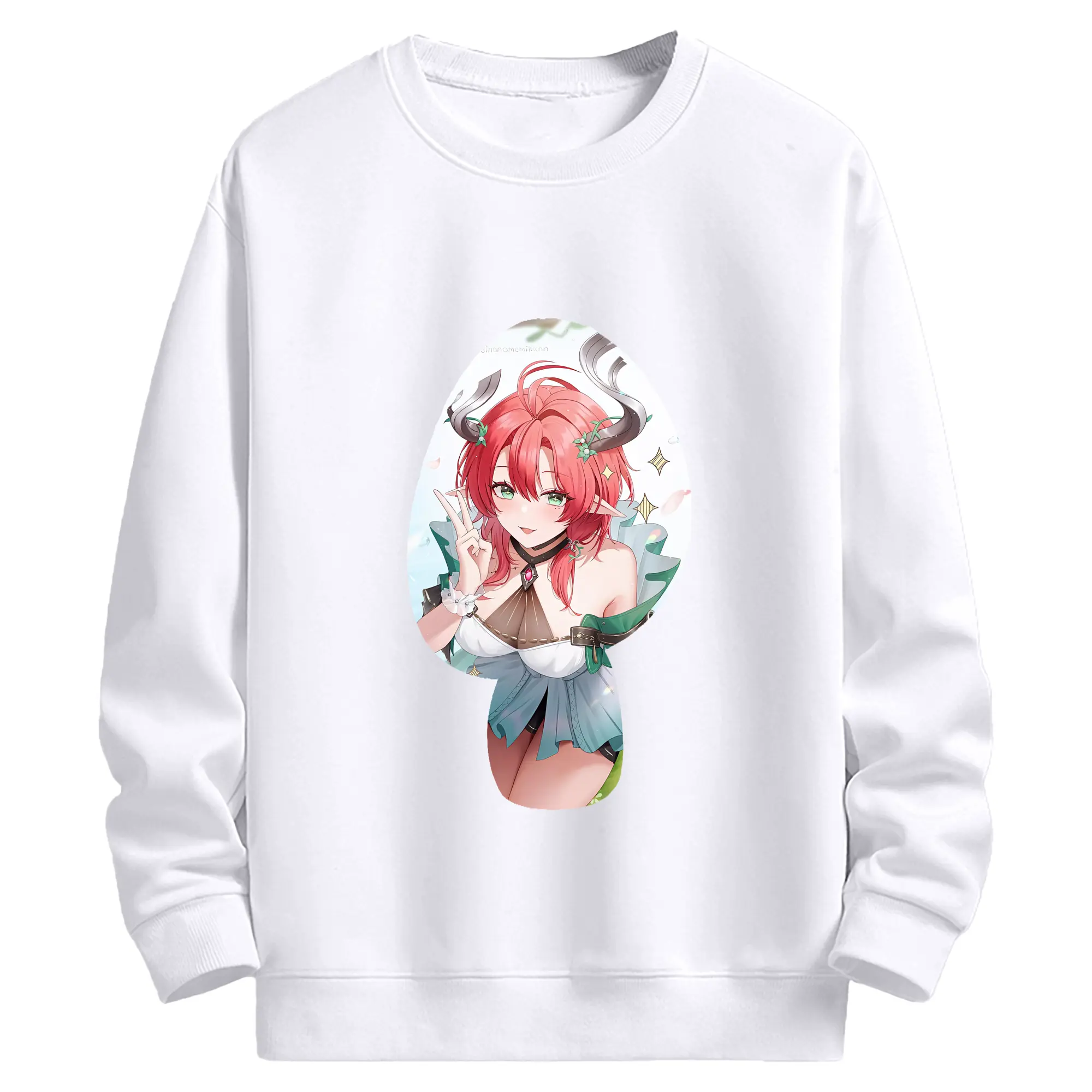 鳴潮 グッズ シャコンヌ - 高品質 クルーネック スウェット ・ コットン59％ ポリエステル41％ ・ ユニセックス 長袖 トレーナー ・ カジュアル デイリー スポーツ 散歩用