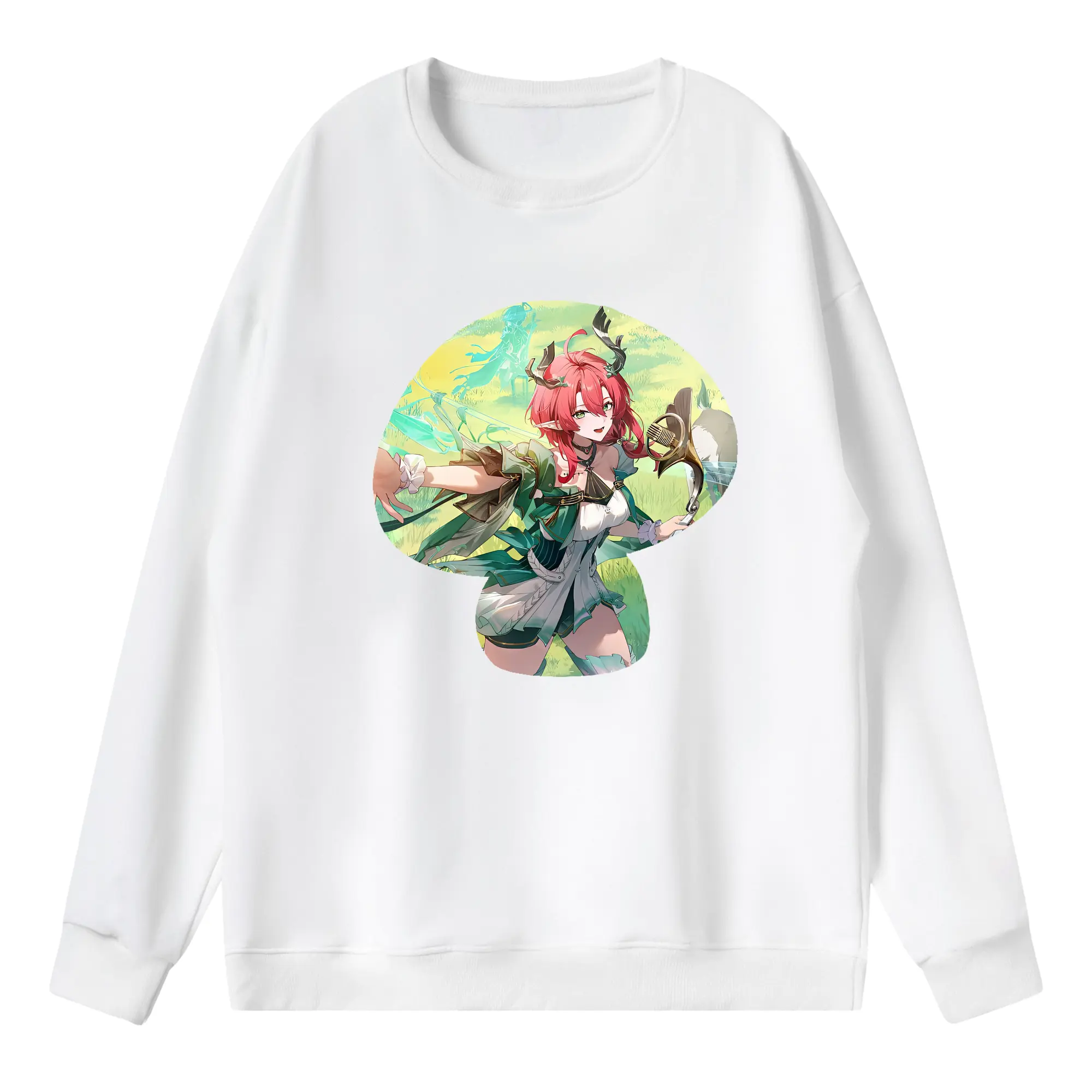 鳴潮 グッズ シャコンヌ - 薄手 クルーネック スウェット 裏毛260g · ポリエステル 春秋向け カジュアル 男女兼用 · トレーナー デイリー スポーツ 散歩に最適