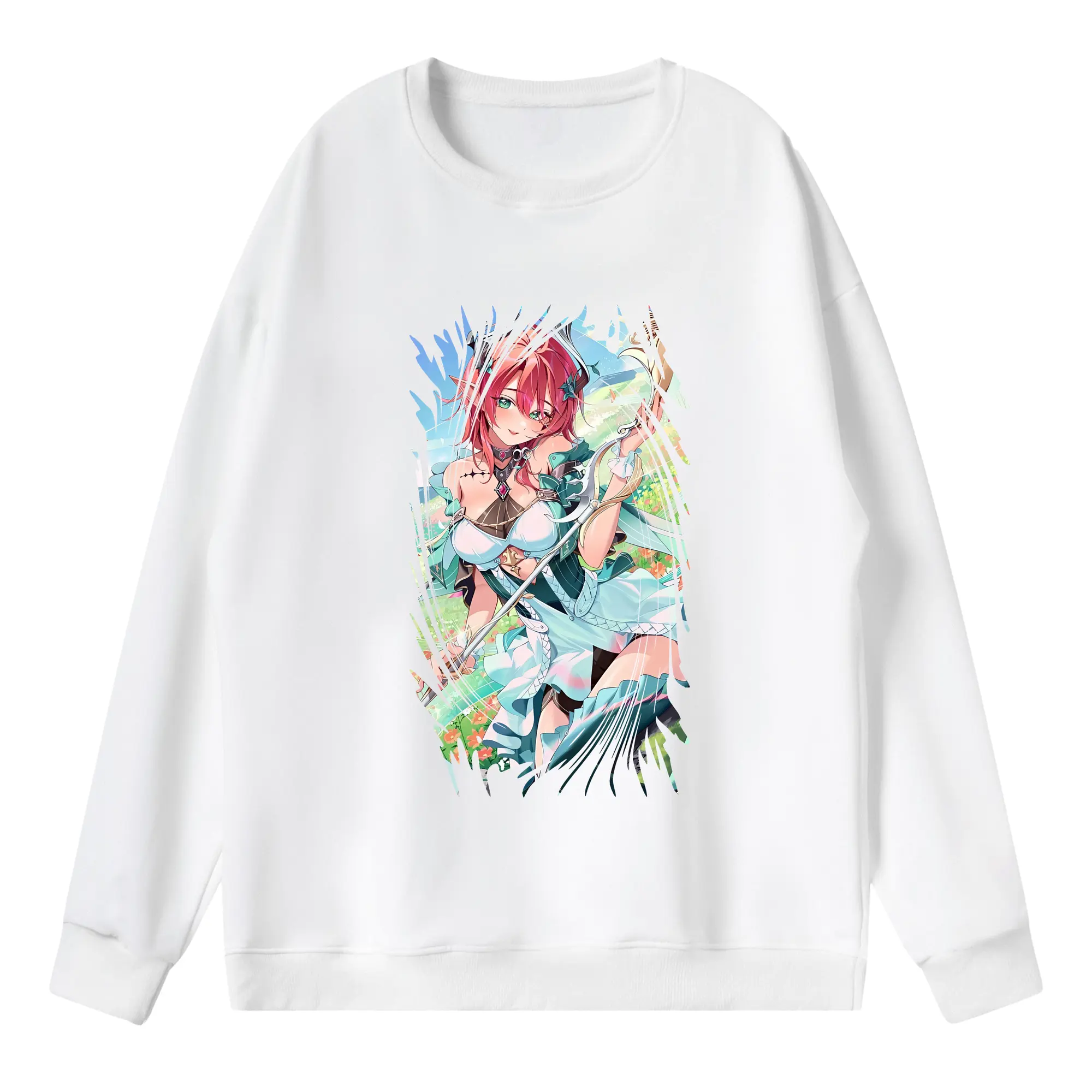 鳴潮 グッズ シャコンヌ - 薄手 クルーネック スウェット 裏毛260g · ポリエステル 春秋向け カジュアル 男女兼用 · トレーナー デイリー スポーツ 散歩に最適