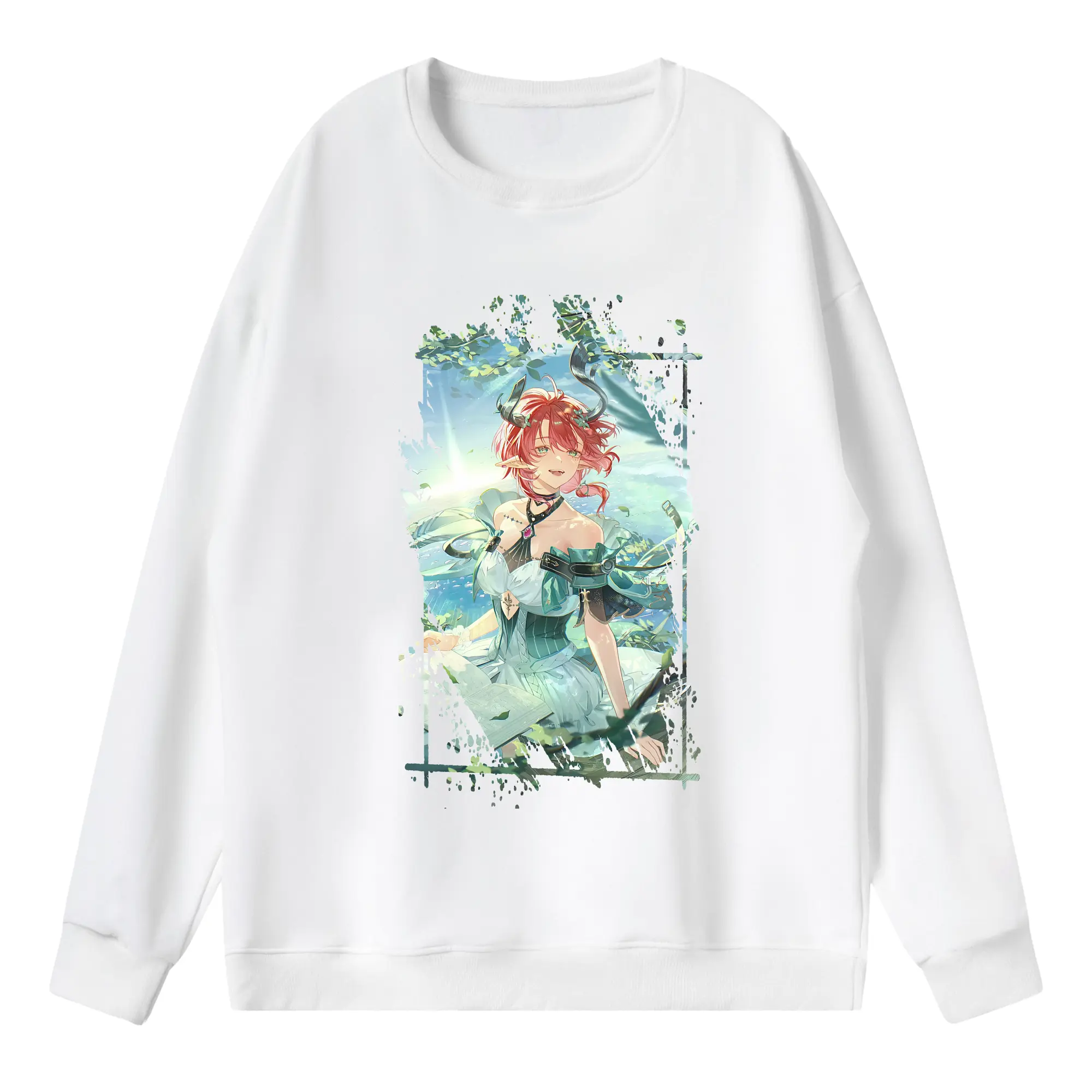 鳴潮 グッズ シャコンヌ - 薄手 クルーネック スウェット 裏毛260g · ポリエステル 春秋向け カジュアル 男女兼用 · トレーナー デイリー スポーツ 散歩に最適