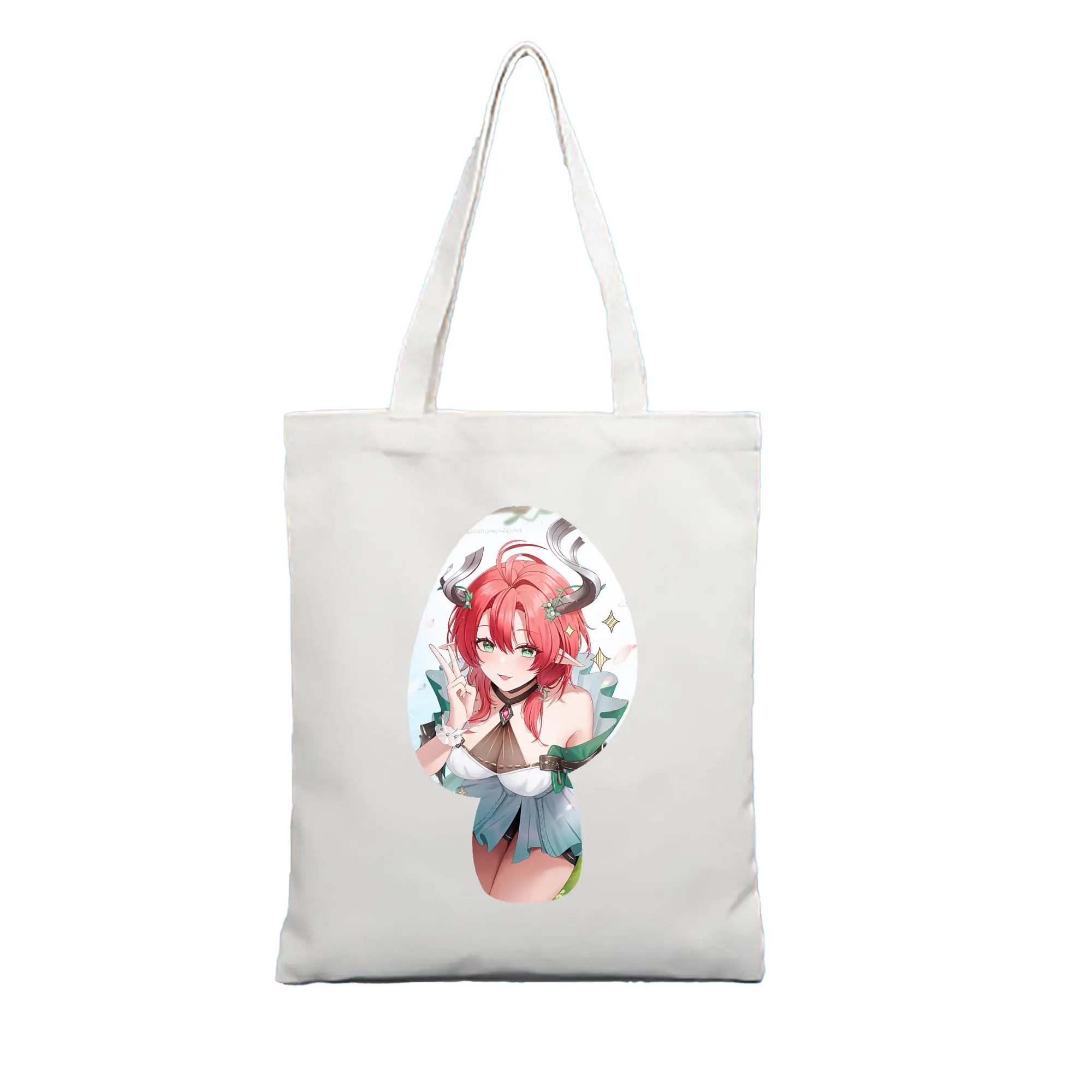 鳴潮 グッズ シャコンヌ - 縦型キャンバス手提げバッグ（トートバッグ） ・ キャンバス素材 ・ ショッピング用 ・ 軽量 丈夫 お手入れ簡単