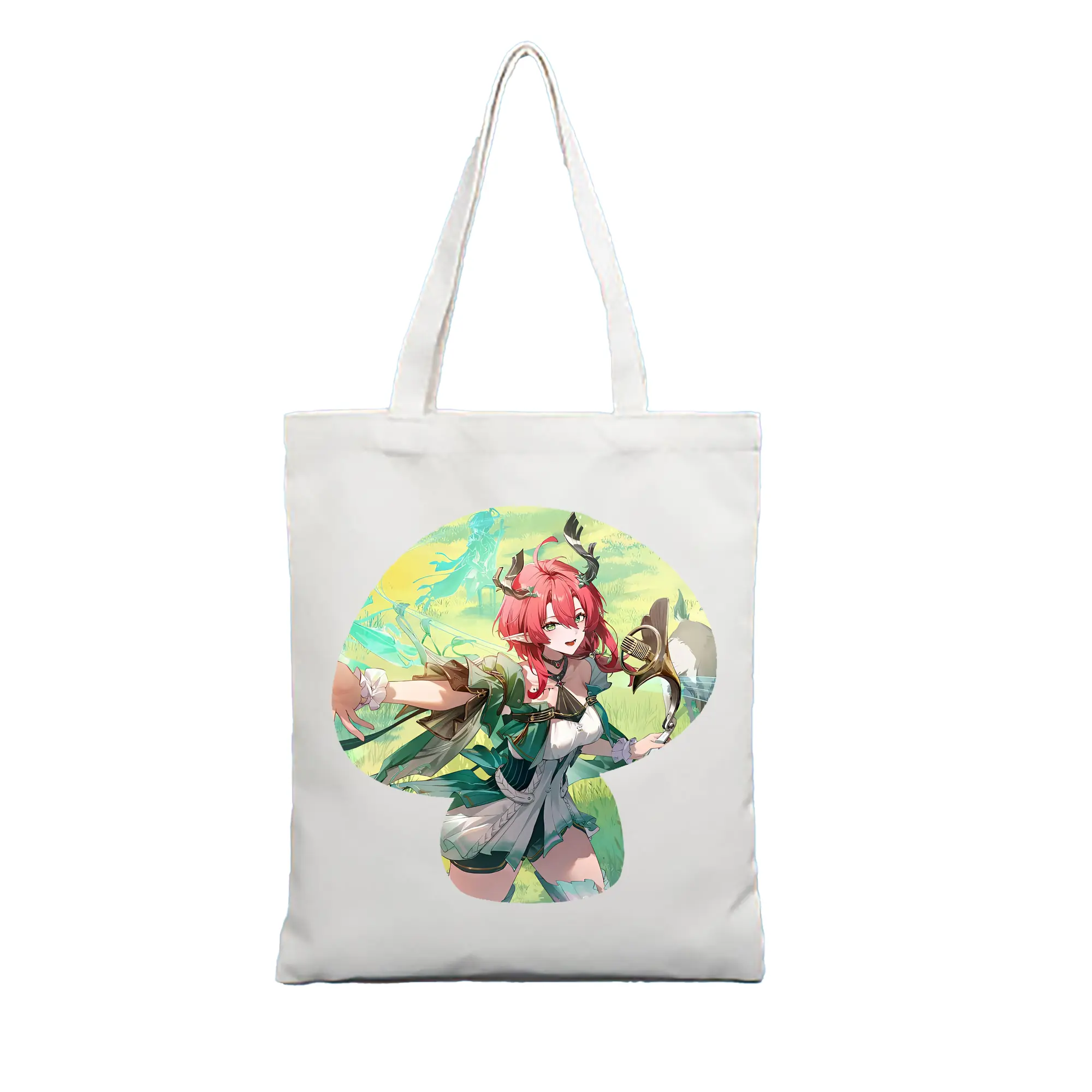 鳴潮 グッズ シャコンヌ - 縦型キャンバス手提げバッグ（トートバッグ） ・ キャンバス素材 ・ ショッピング用 ・ 軽量 丈夫 お手入れ簡単