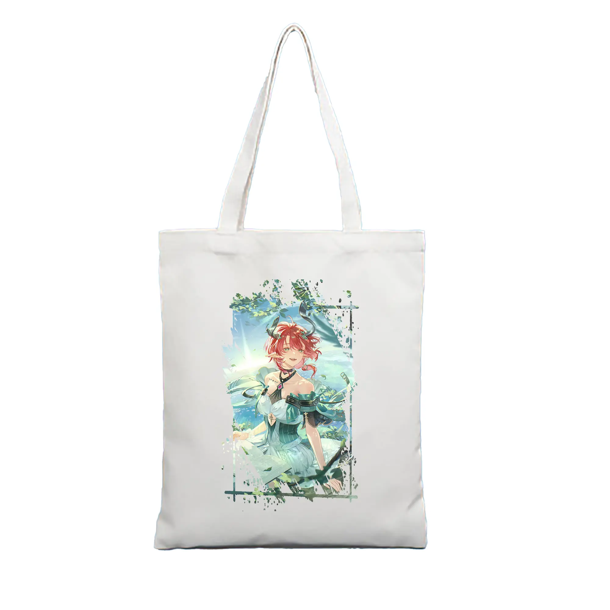 鳴潮 グッズ シャコンヌ - 縦型キャンバス手提げバッグ（トートバッグ） ・ キャンバス素材 ・ ショッピング用 ・ 軽量 丈夫 お手入れ簡単