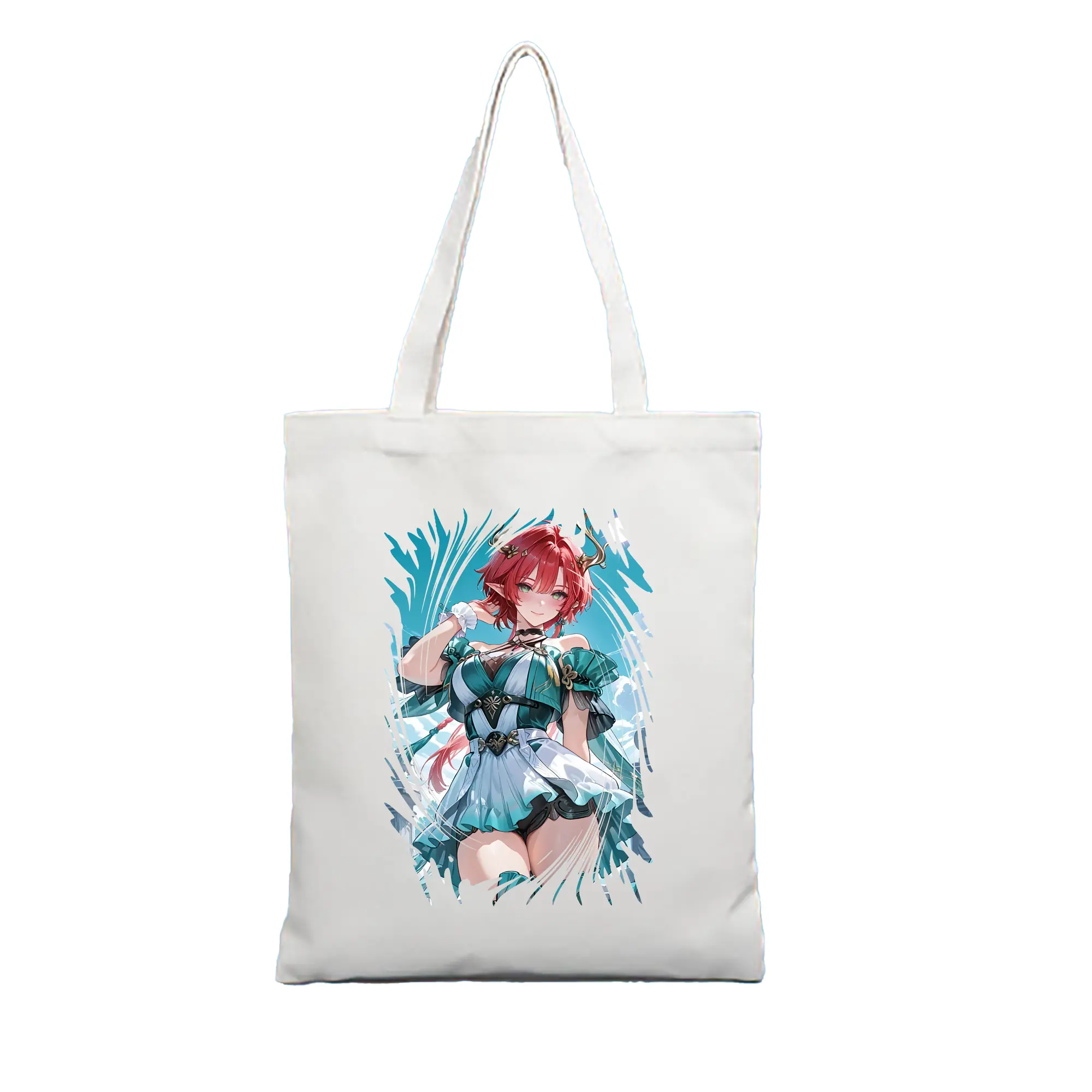 鳴潮 グッズ シャコンヌ - 縦型キャンバス手提げバッグ（トートバッグ） ・ キャンバス素材 ・ ショッピング用 ・ 軽量 丈夫 お手入れ簡単