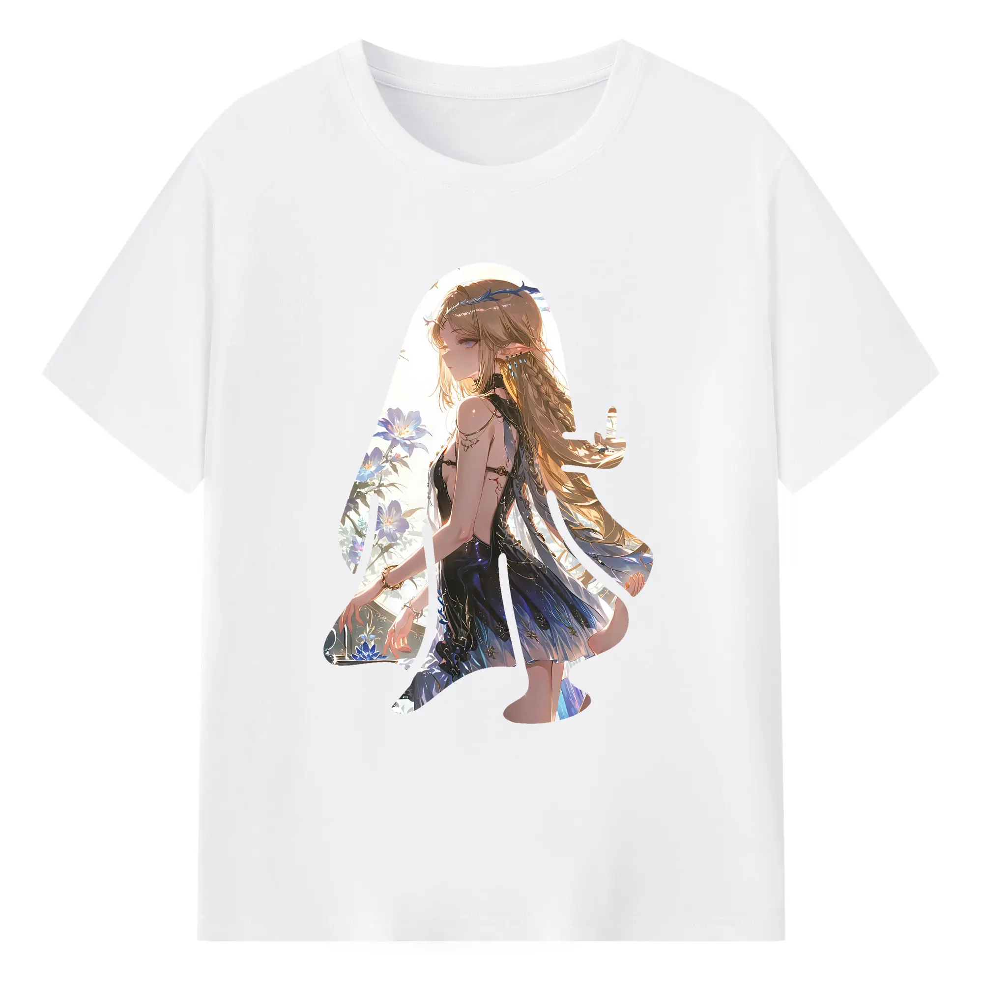 鳴潮 グッズ カルテジア - 綿100％ 半袖Tシャツ ・ フロントプリント ・ 快適 通気性 ・ 日常使い 散歩 スポーツ用