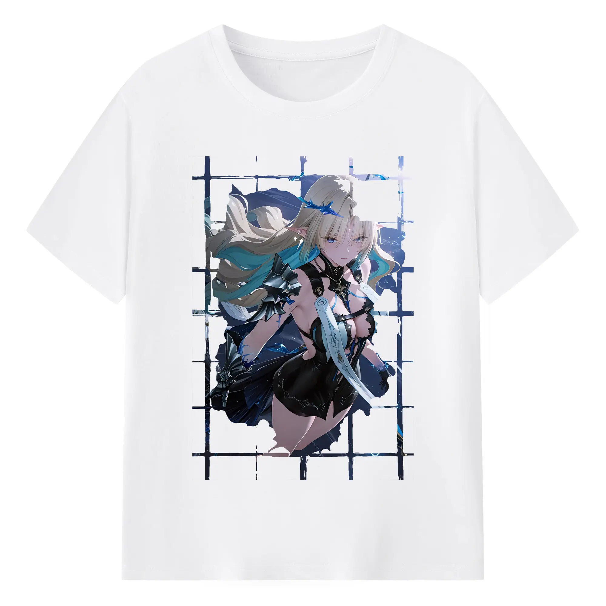 鳴潮 グッズ カルテジア - 綿100％ 半袖Tシャツ ・ フロントプリント ・ 快適 通気性 ・ 日常使い 散歩 スポーツ用