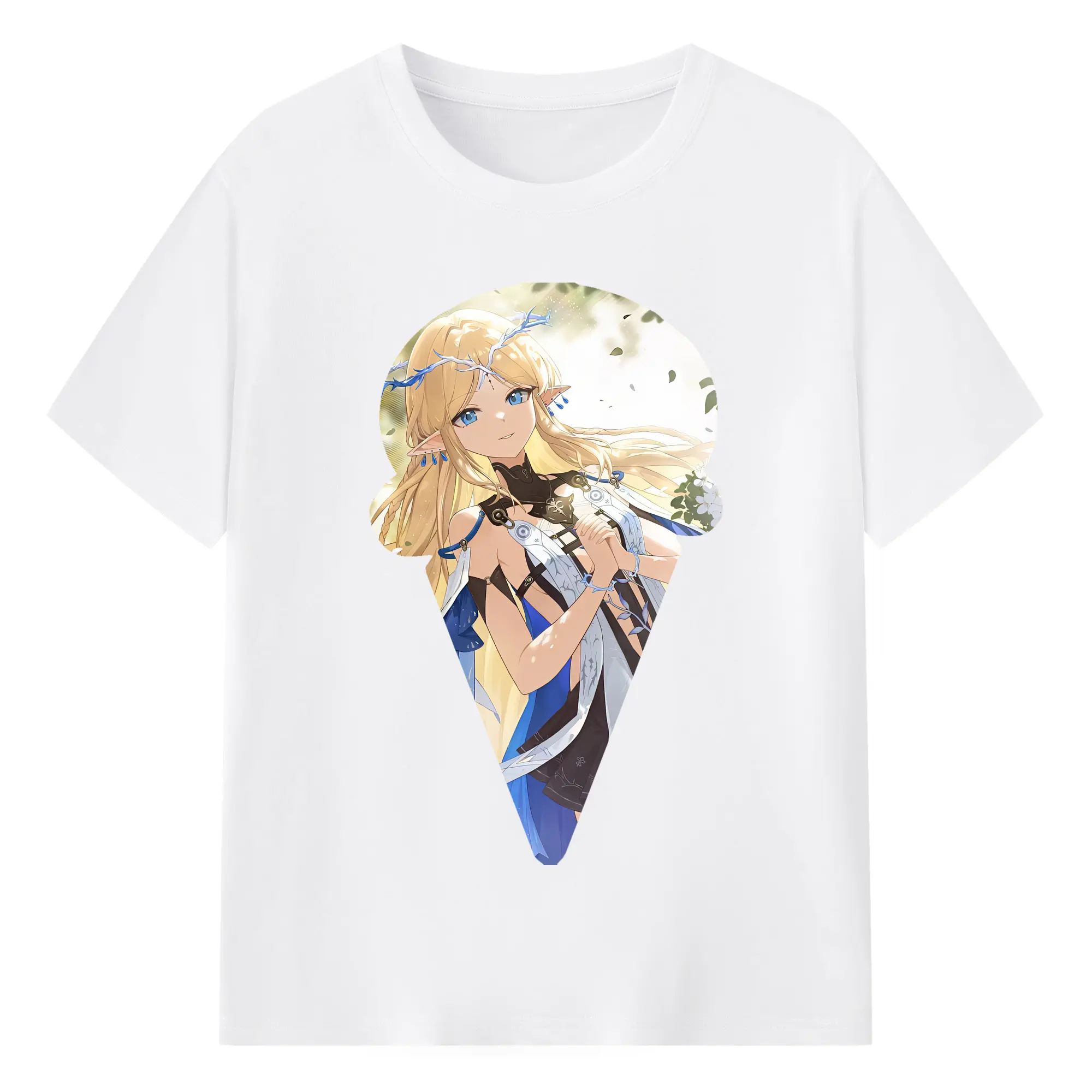 鳴潮 グッズ カルテジア - 綿100％ 半袖Tシャツ ・ フロントプリント ・ 快適 通気性 ・ 日常使い 散歩 スポーツ用