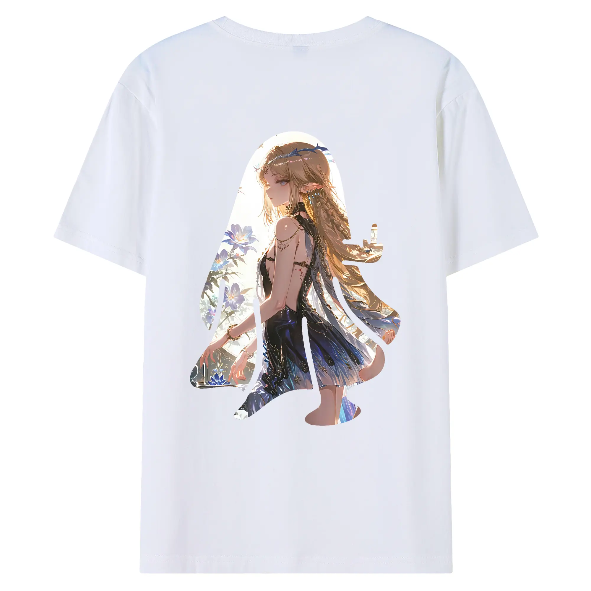 鳴潮 グッズ カルテジア - 綿100％ 半袖Tシャツ ・ バックプリント ・ 快適 通気性 ・ 日常使い 散歩 スポーツ用