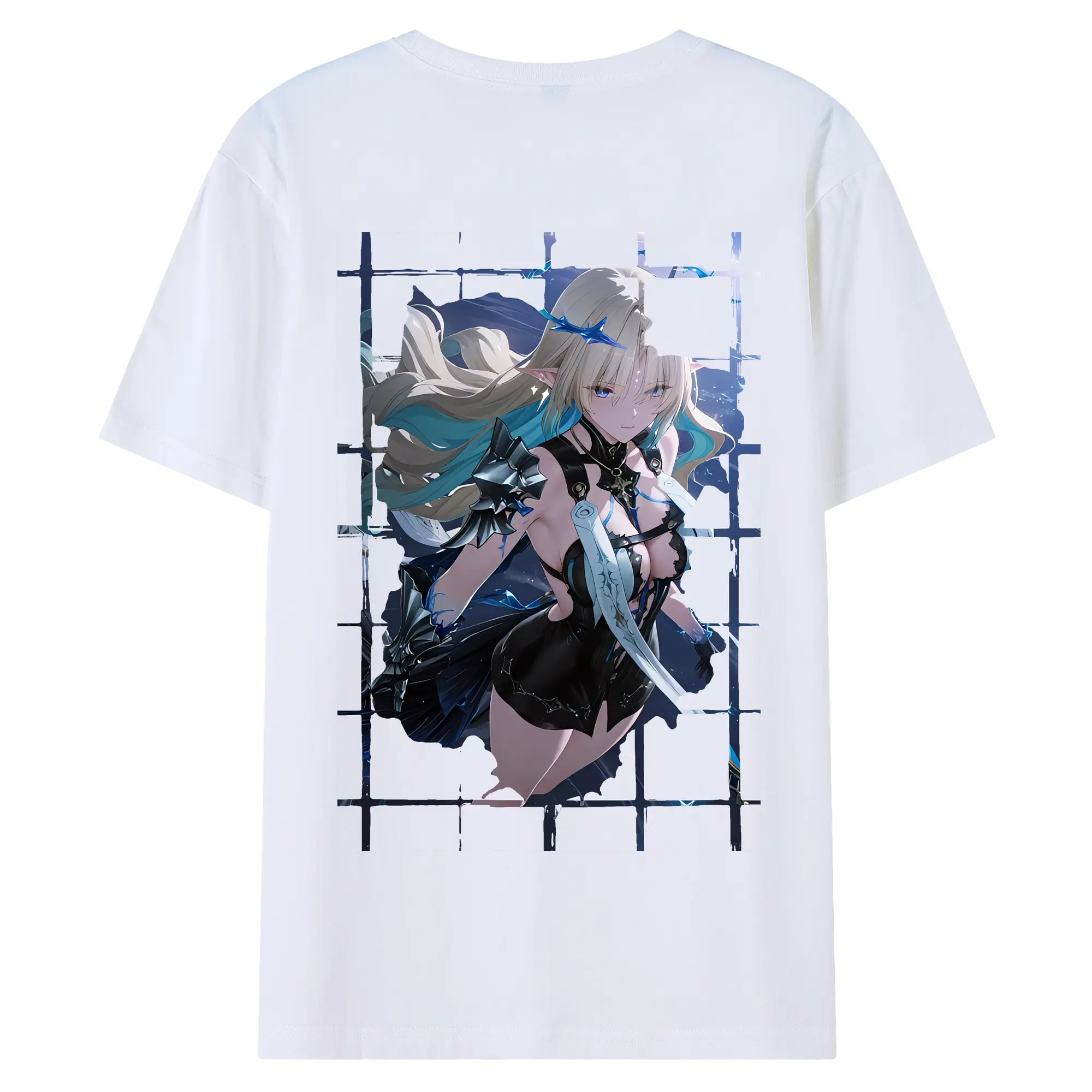 鳴潮 グッズ カルテジア - 綿100％ 半袖Tシャツ ・ バックプリント ・ 快適 通気性 ・ 日常使い 散歩 スポーツ用