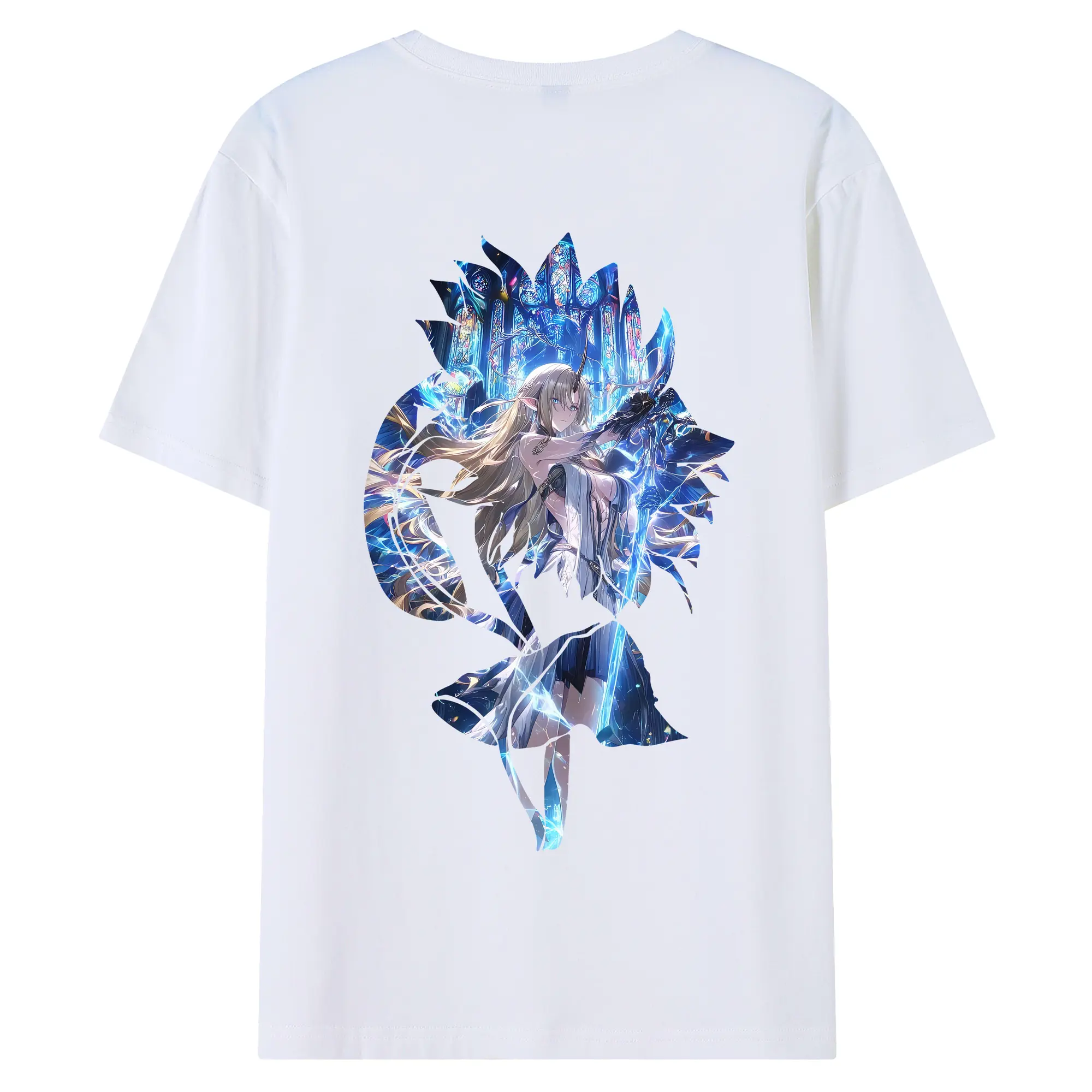 鳴潮 グッズ カルテジア - 綿100％ 半袖Tシャツ ・ バックプリント ・ 快適 通気性 ・ 日常使い 散歩 スポーツ用