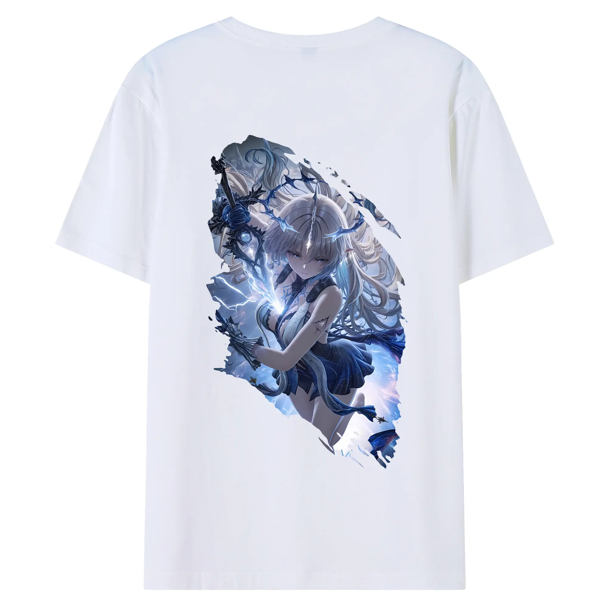 鳴潮 グッズ カルテジア - 綿100％ 半袖Tシャツ ・ バックプリント ・ 快適 通気性 ・ 日常使い 散歩 スポーツ用