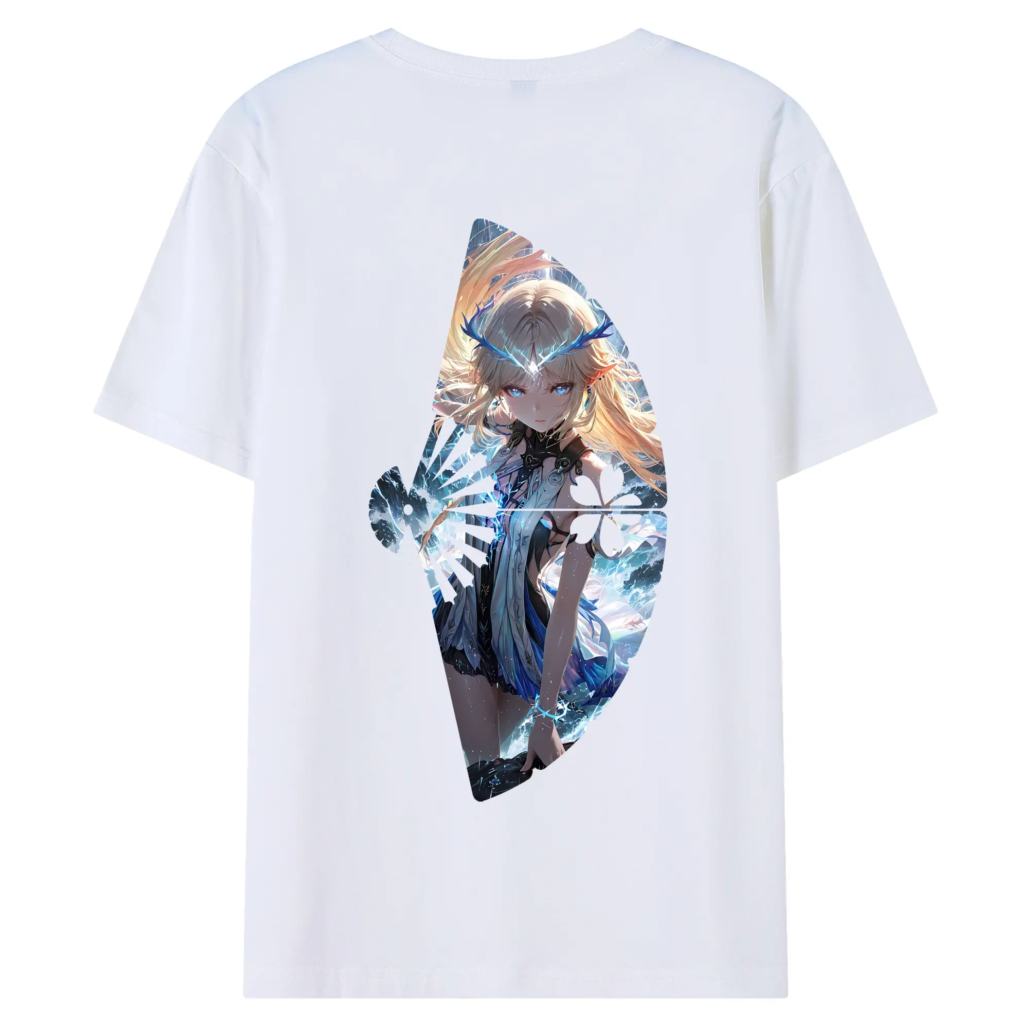 鳴潮 グッズ カルテジア - 綿100％ 半袖Tシャツ ・ バックプリント ・ 快適 通気性 ・ 日常使い 散歩 スポーツ用