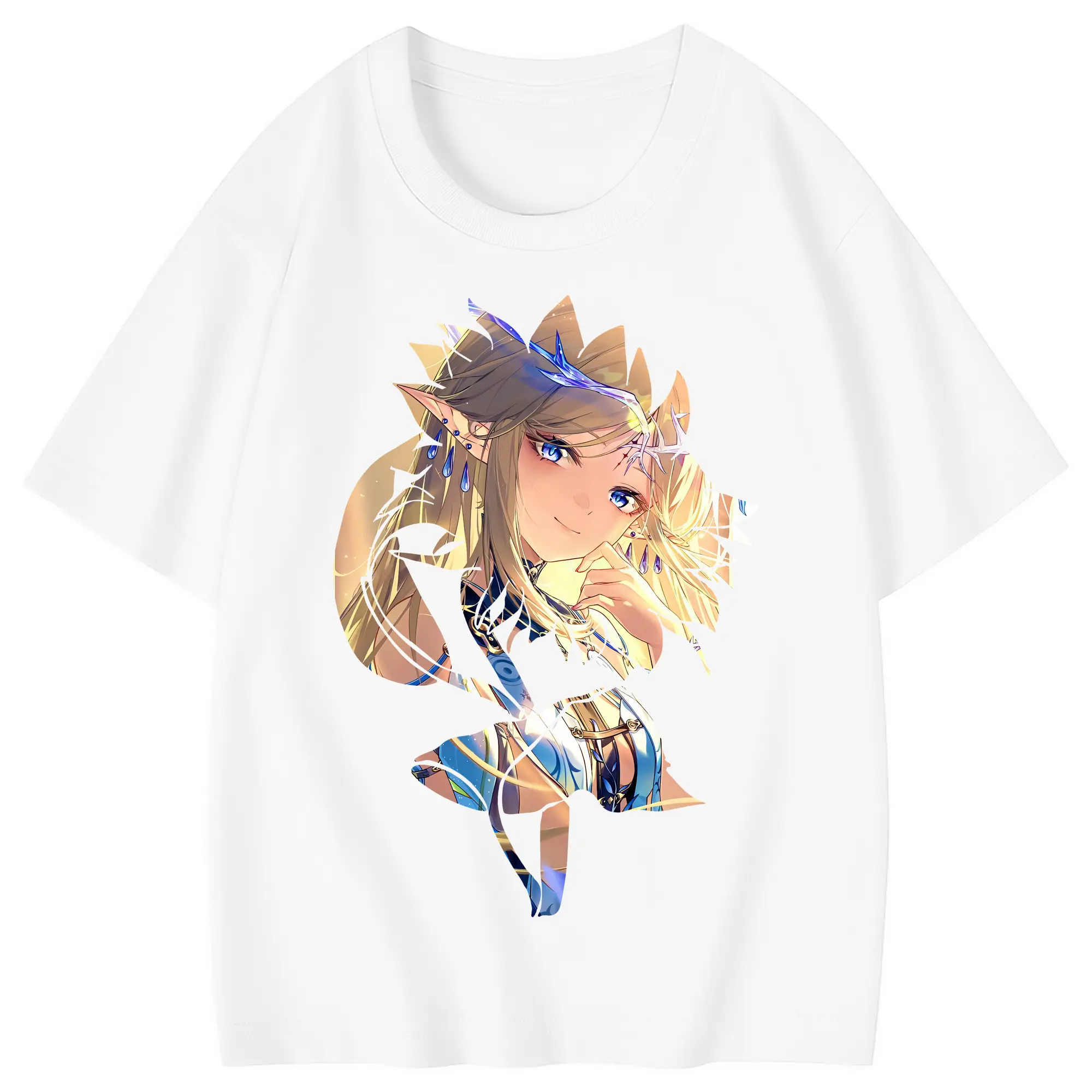 鳴潮 グッズ カルテジア - 綿100％ キッズTシャツ ・ フロントプリント ・ 快適 通気性 ・ スポーツ カジュアル 散歩用