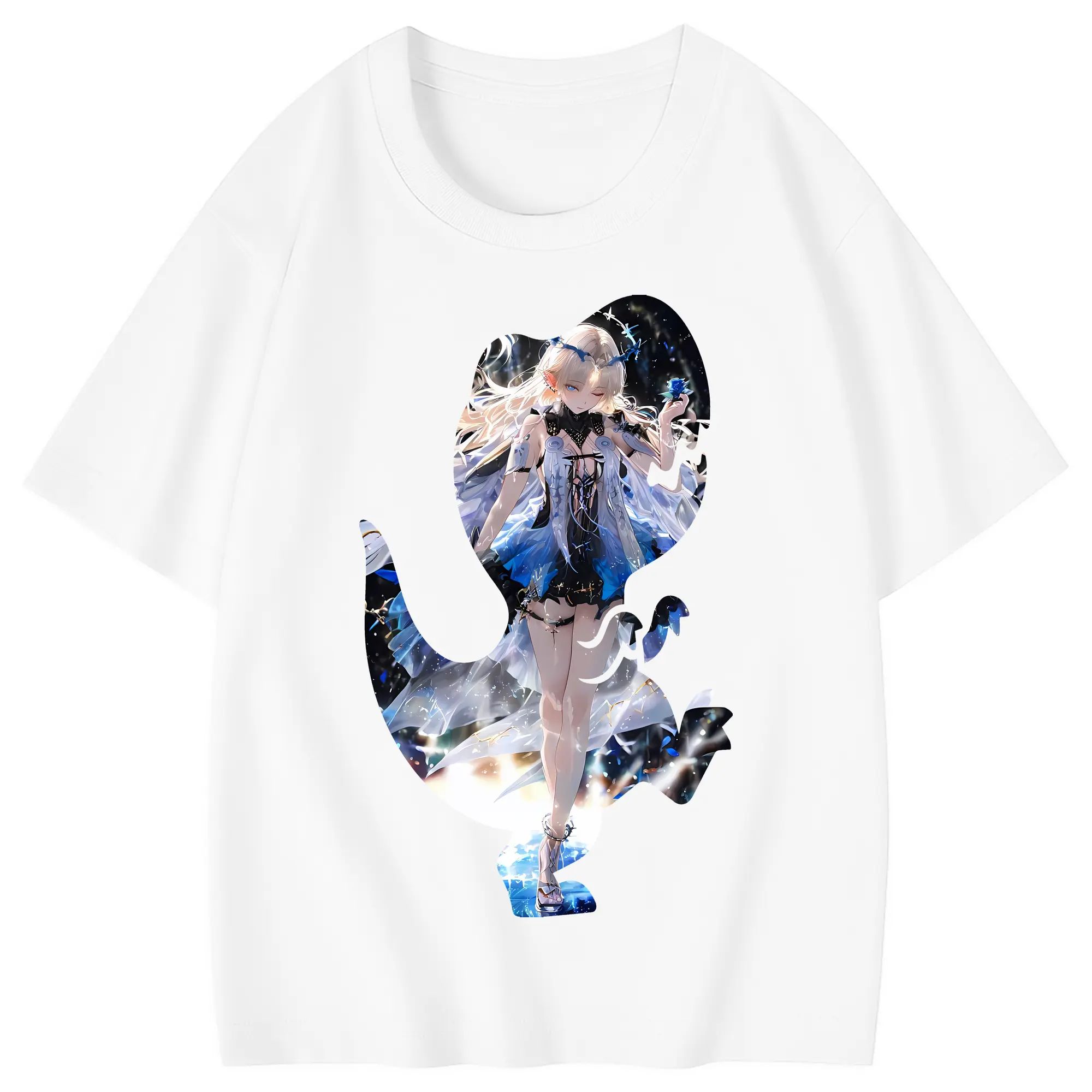 鳴潮 グッズ カルテジア - 綿100％ キッズTシャツ ・ フロントプリント ・ 快適 通気性 ・ スポーツ カジュアル 散歩用