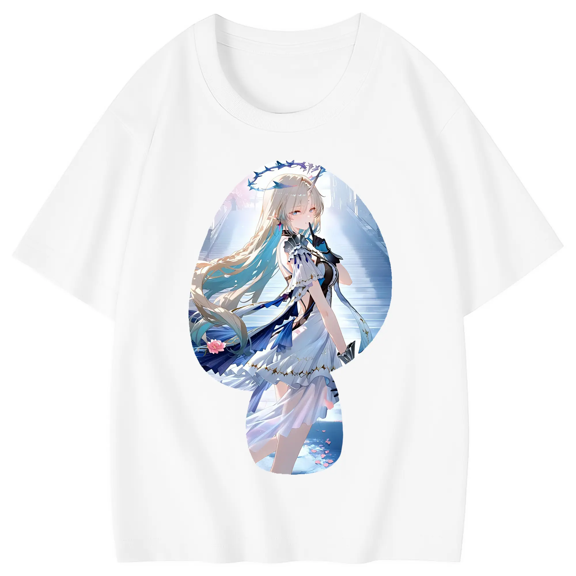 鳴潮 グッズ カルテジア - 綿100％ キッズTシャツ ・ フロントプリント ・ 快適 通気性 ・ スポーツ カジュアル 散歩用