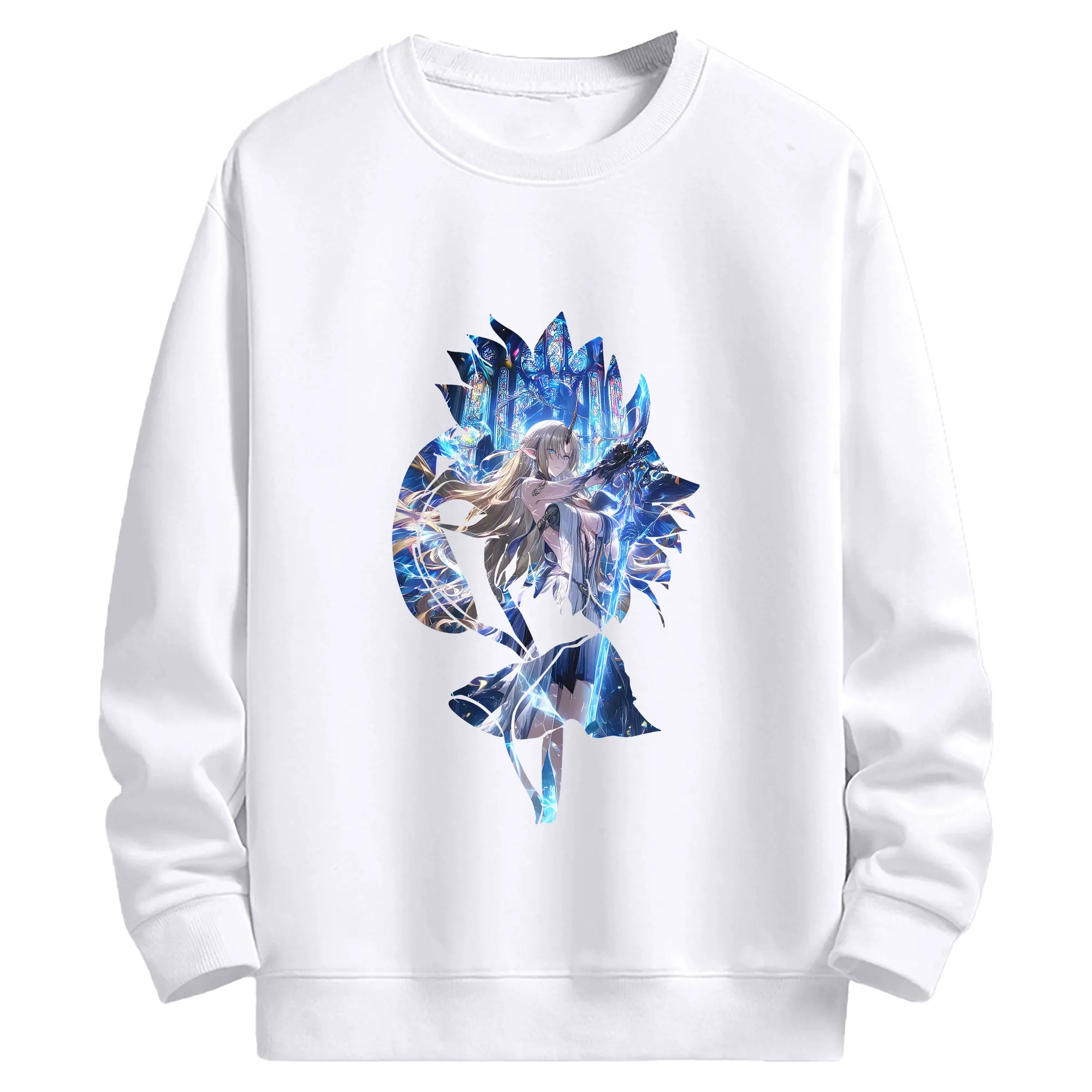 鳴潮 グッズ カルテジア - 高品質 クルーネック スウェット ・ コットン59％ ポリエステル41％ ・ ユニセックス 長袖 トレーナー ・ カジュアル デイリー スポーツ 散歩用