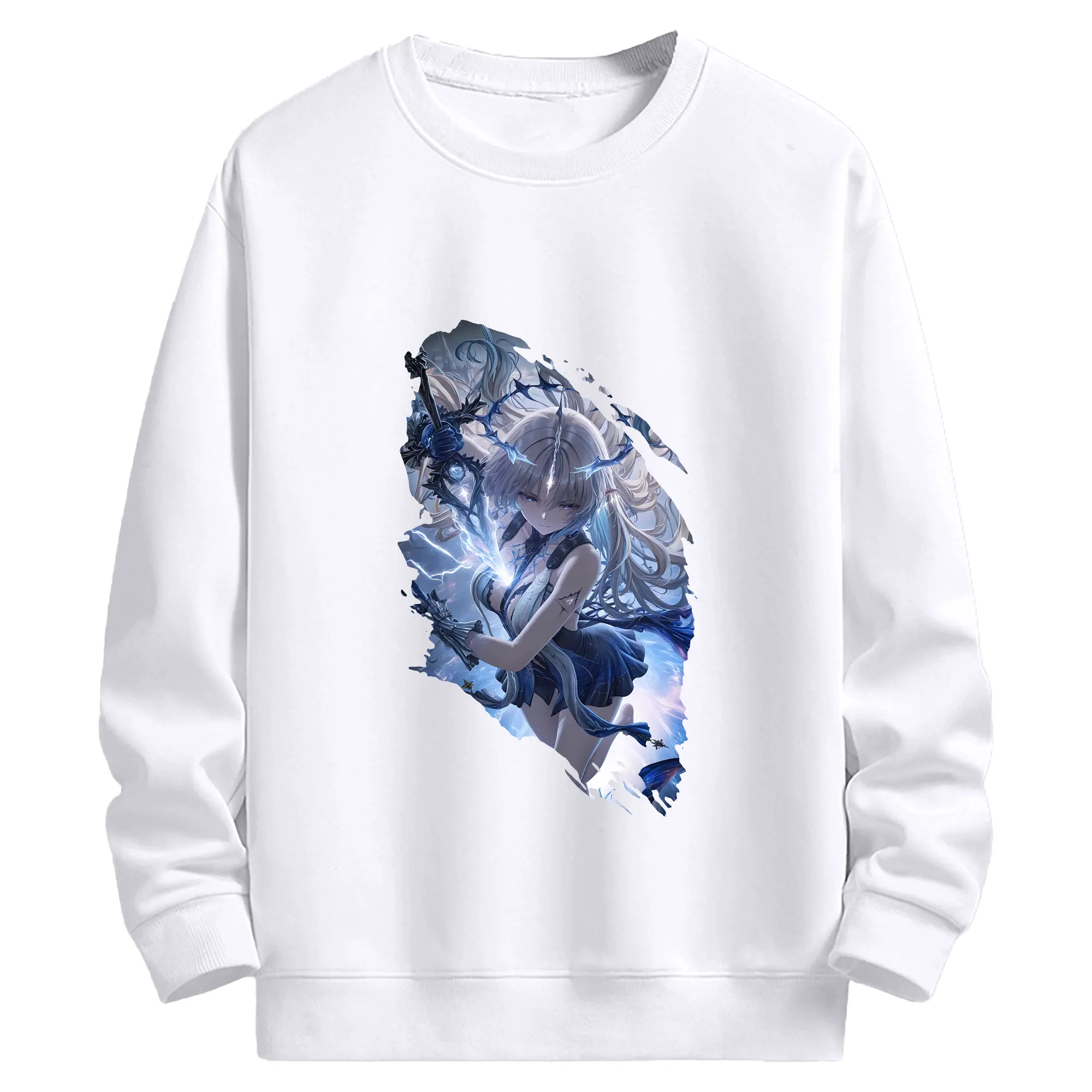 鳴潮 グッズ カルテジア - 高品質 クルーネック スウェット ・ コットン59％ ポリエステル41％ ・ ユニセックス 長袖 トレーナー ・ カジュアル デイリー スポーツ 散歩用