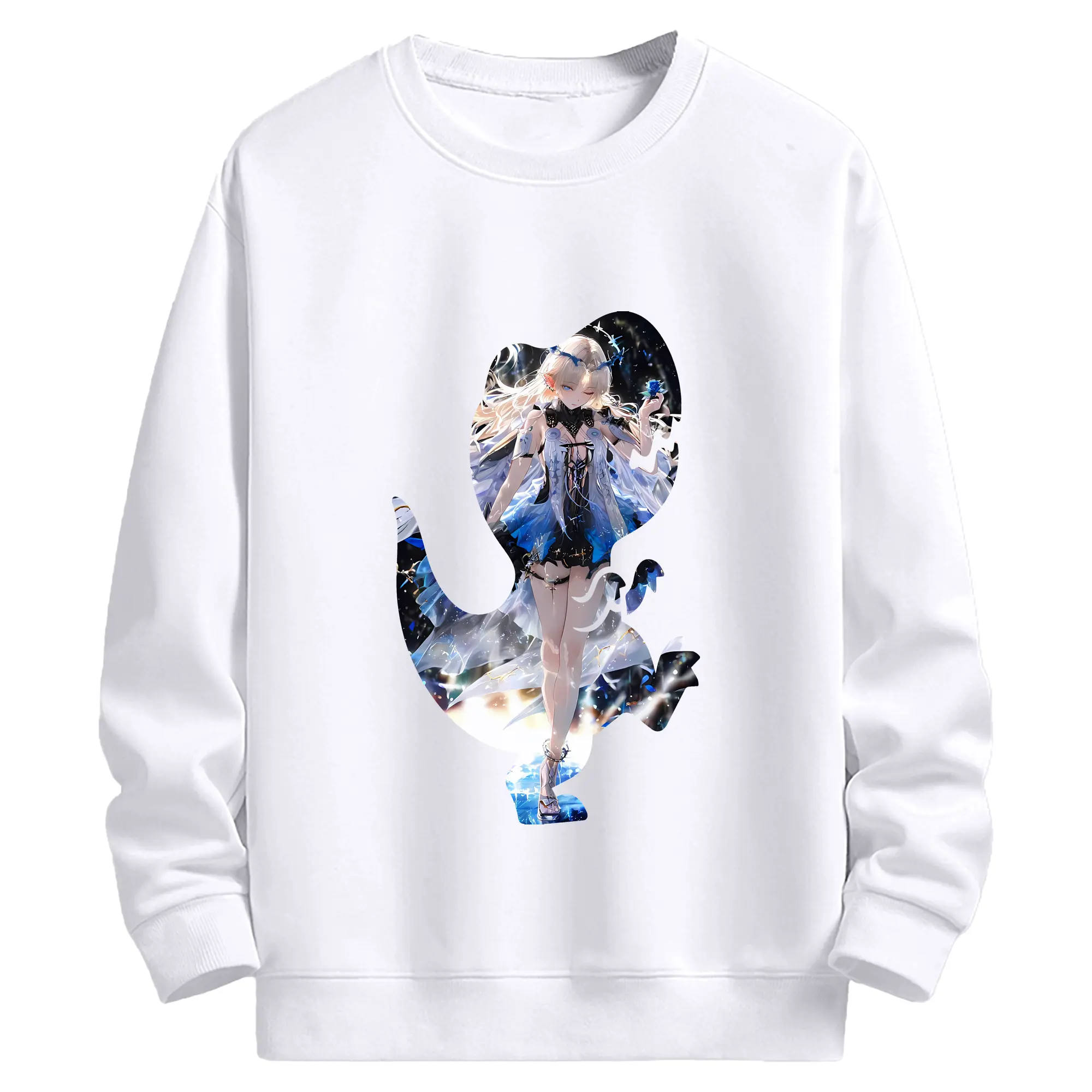 鳴潮 グッズ カルテジア - 高品質 クルーネック スウェット ・ コットン59％ ポリエステル41％ ・ ユニセックス 長袖 トレーナー ・ カジュアル デイリー スポーツ 散歩用