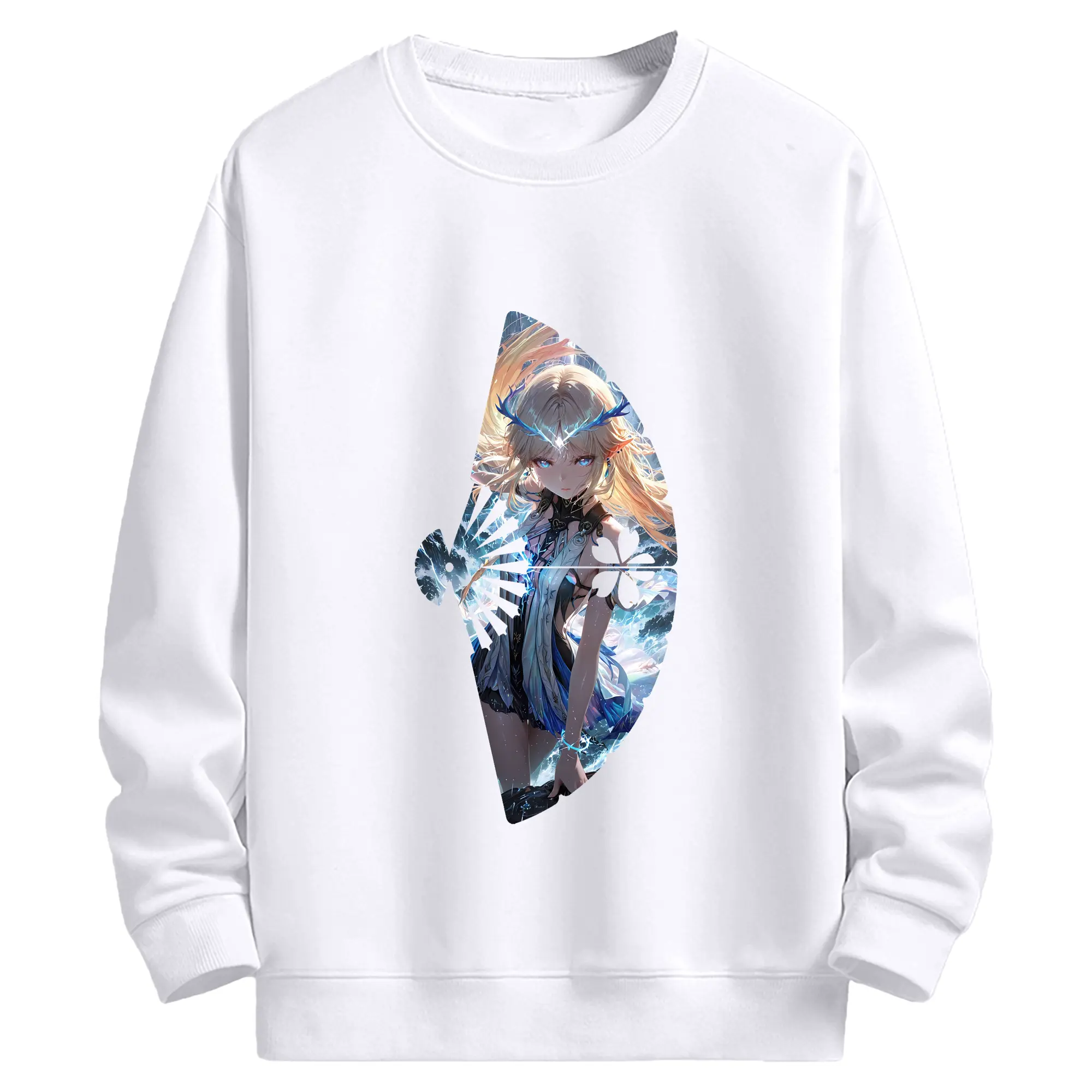 鳴潮 グッズ カルテジア - 高品質 クルーネック スウェット ・ コットン59％ ポリエステル41％ ・ ユニセックス 長袖 トレーナー ・ カジュアル デイリー スポーツ 散歩用