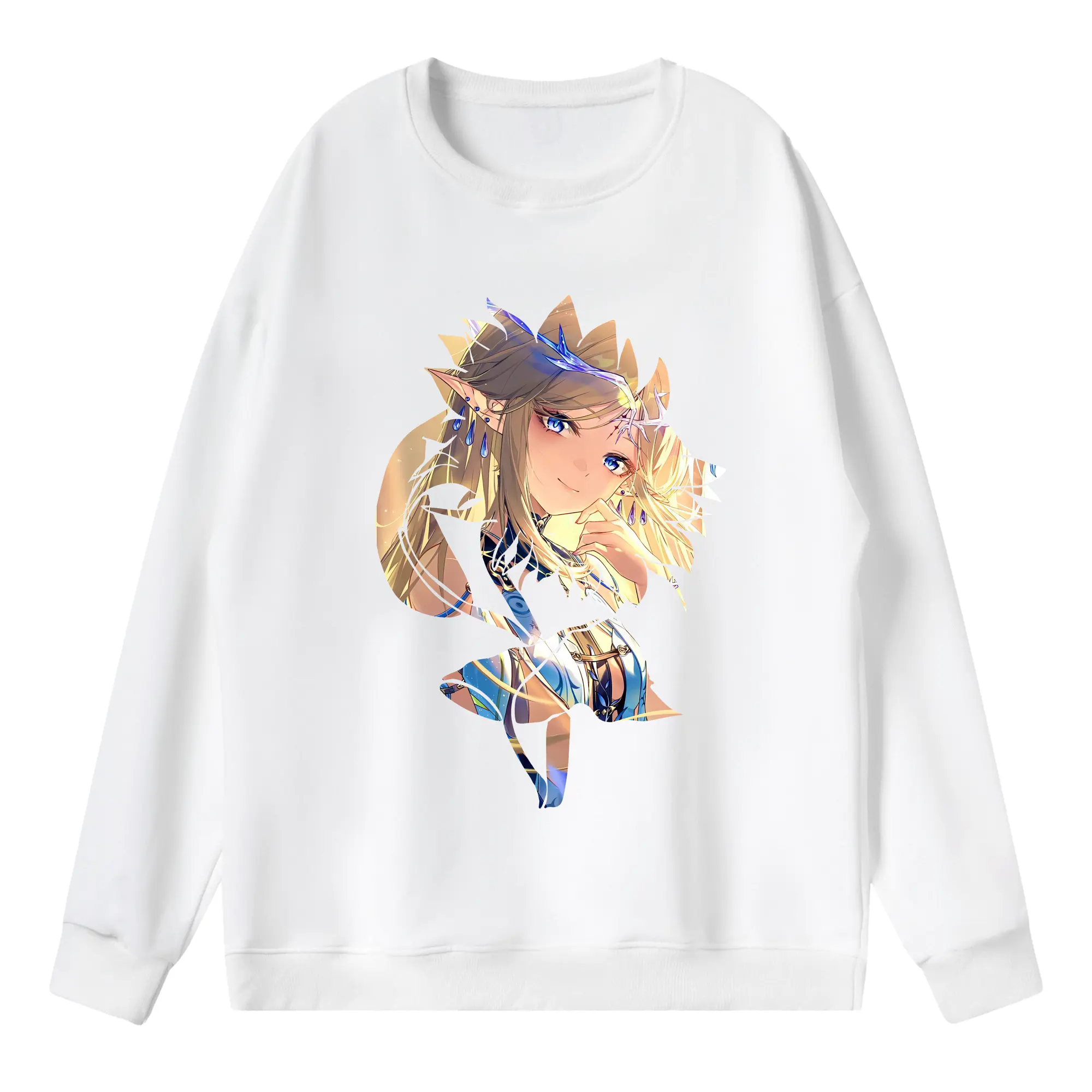 鳴潮 グッズ カルテジア - 薄手 クルーネック スウェット 裏毛260g · ポリエステル 春秋向け カジュアル 男女兼用 · トレーナー デイリー スポーツ 散歩に最適