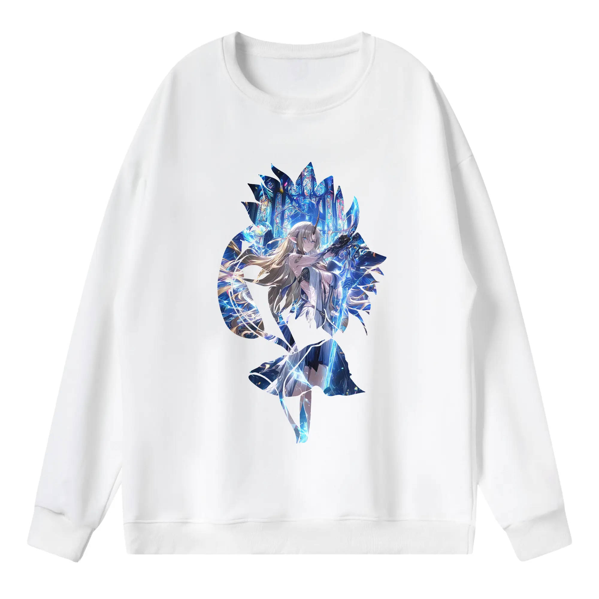 鳴潮 グッズ カルテジア - 薄手 クルーネック スウェット 裏毛260g · ポリエステル 春秋向け カジュアル 男女兼用 · トレーナー デイリー スポーツ 散歩に最適