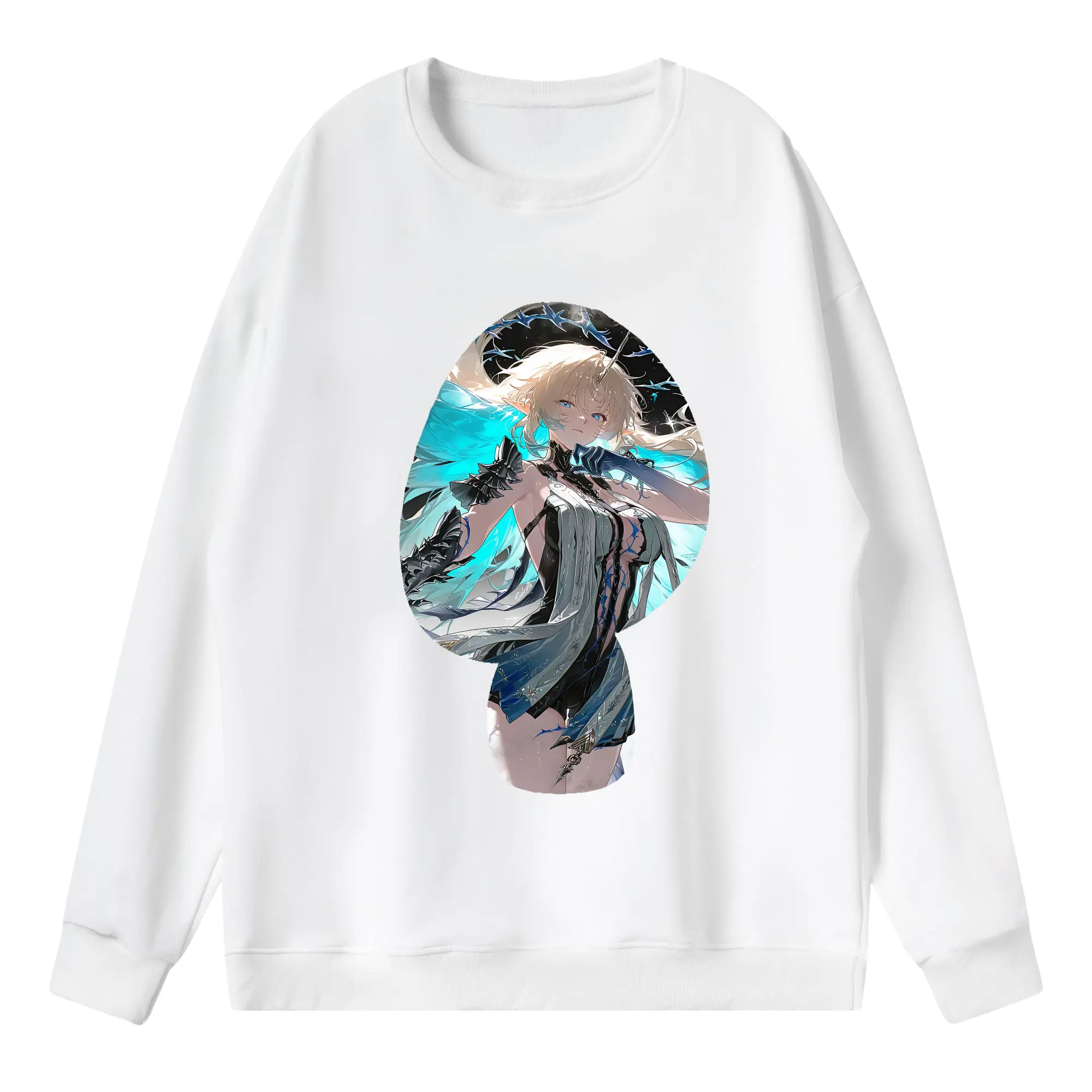 鳴潮 グッズ カルテジア - 薄手 クルーネック スウェット 裏毛260g · ポリエステル 春秋向け カジュアル 男女兼用 · トレーナー デイリー スポーツ 散歩に最適