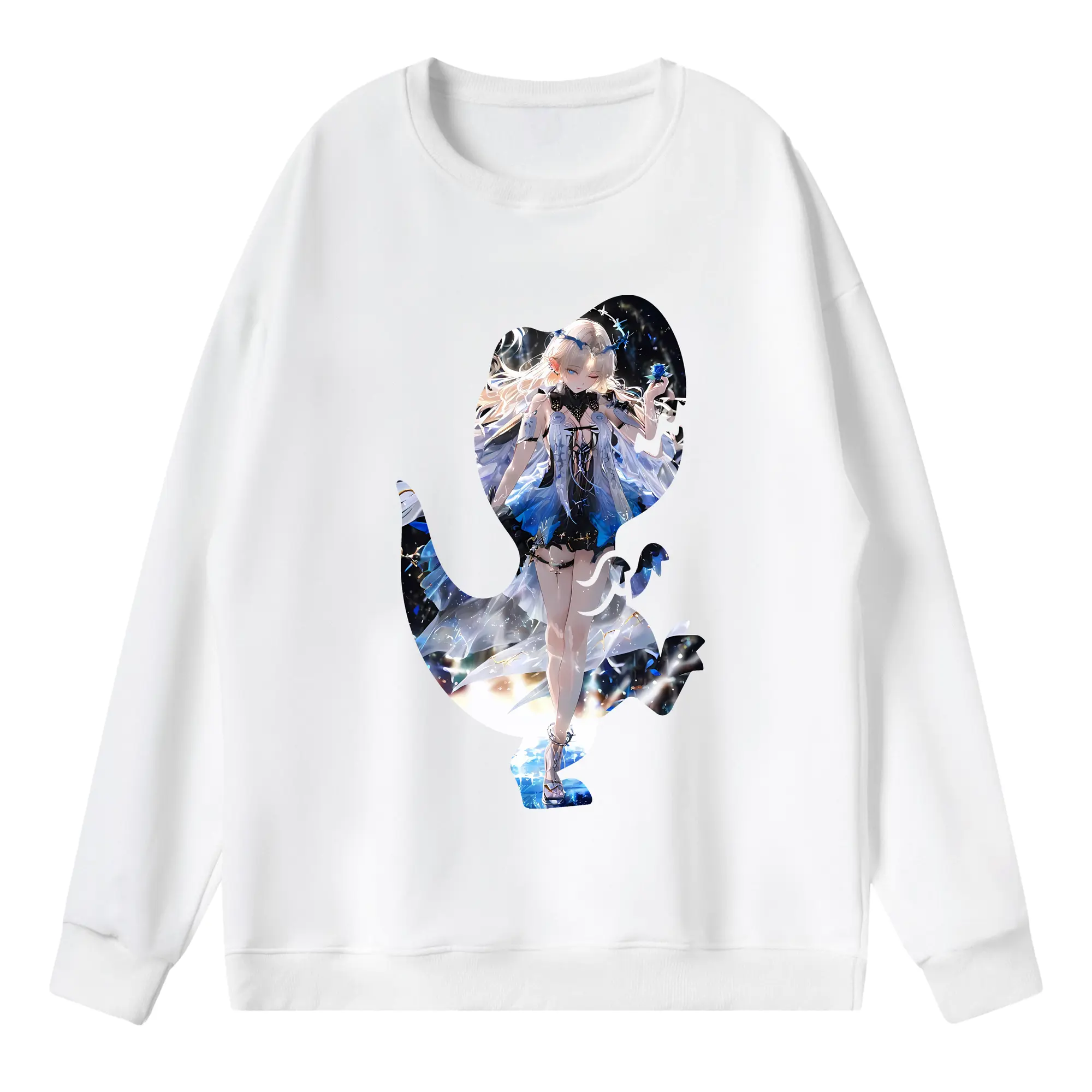 鳴潮 グッズ カルテジア - 薄手 クルーネック スウェット 裏毛260g · ポリエステル 春秋向け カジュアル 男女兼用 · トレーナー デイリー スポーツ 散歩に最適