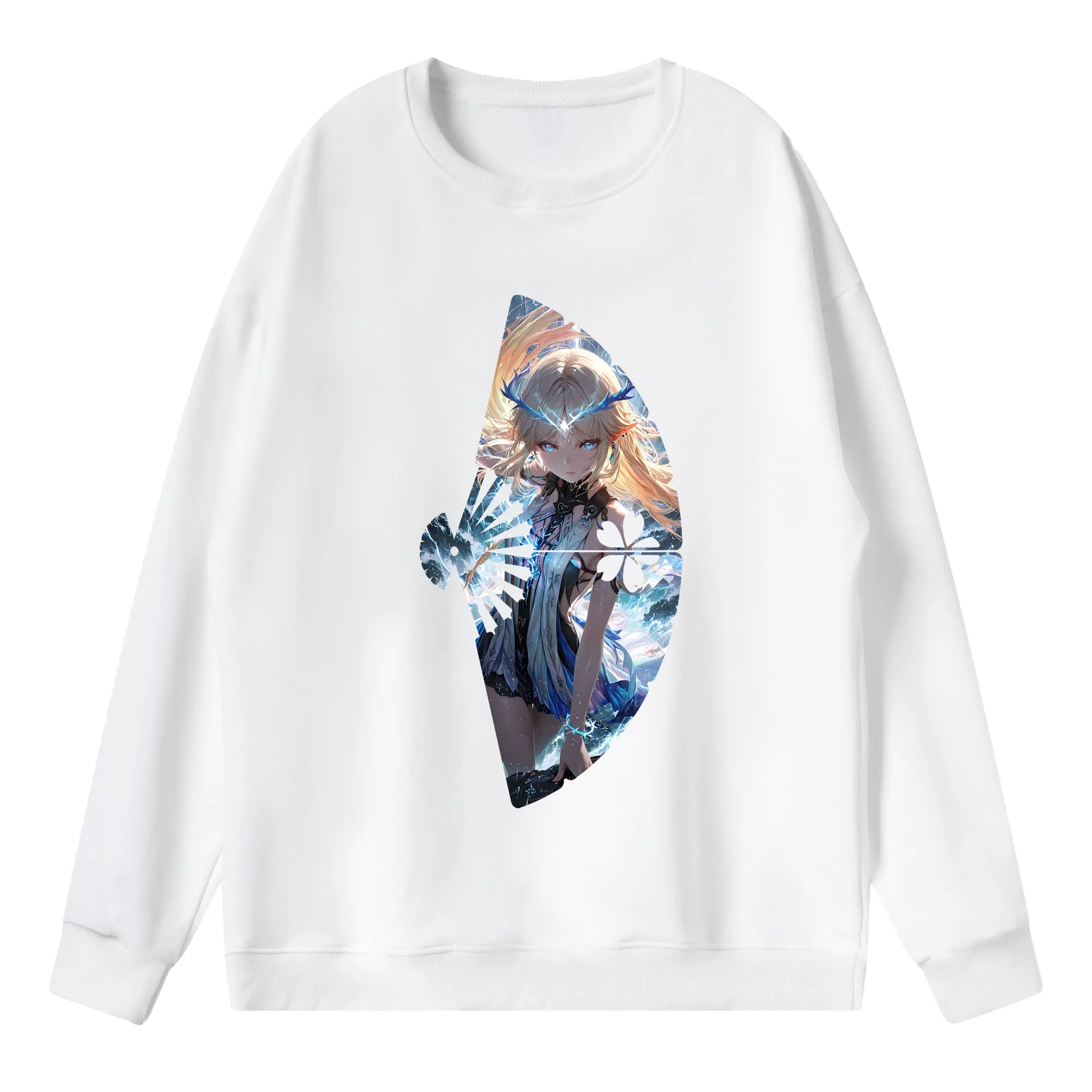 鳴潮 グッズ カルテジア - 薄手 クルーネック スウェット 裏毛260g · ポリエステル 春秋向け カジュアル 男女兼用 · トレーナー デイリー スポーツ 散歩に最適